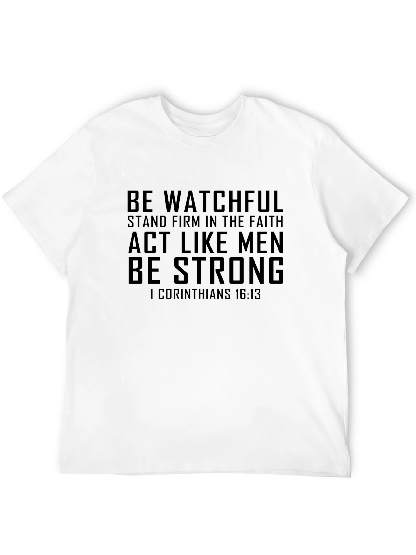Be Watchful Christian T-Shirt - Mens Black Tee