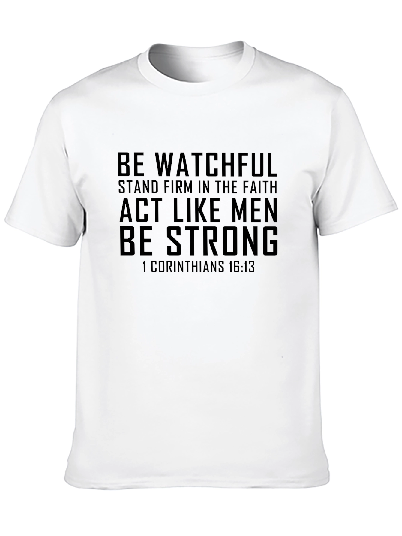Be Watchful Christian T-Shirt - Mens Black Tee
