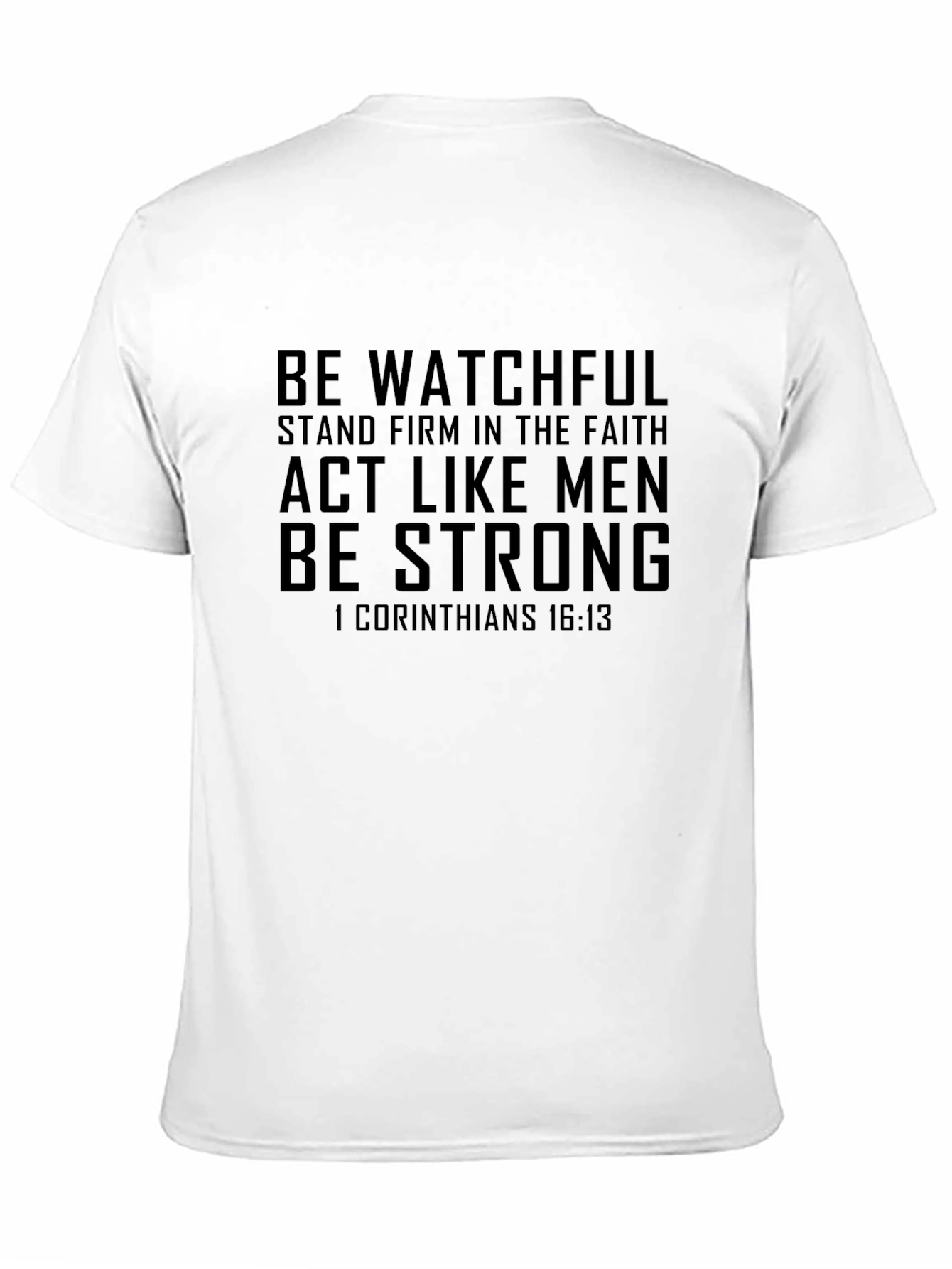 Be Watchful Christian T-Shirt - Mens Black Tee