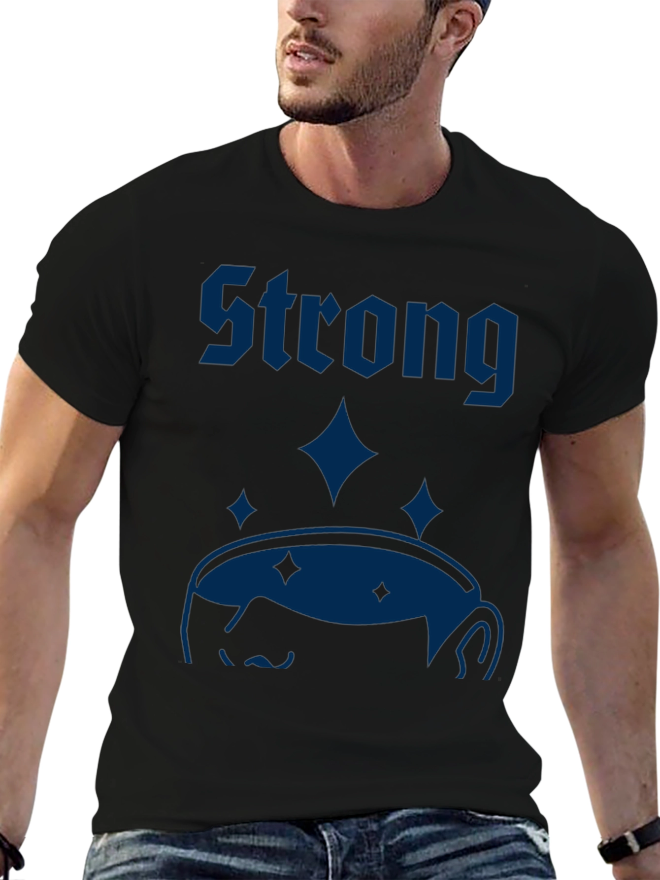 Strong Graphic T-Shirt - Mens Black Tee