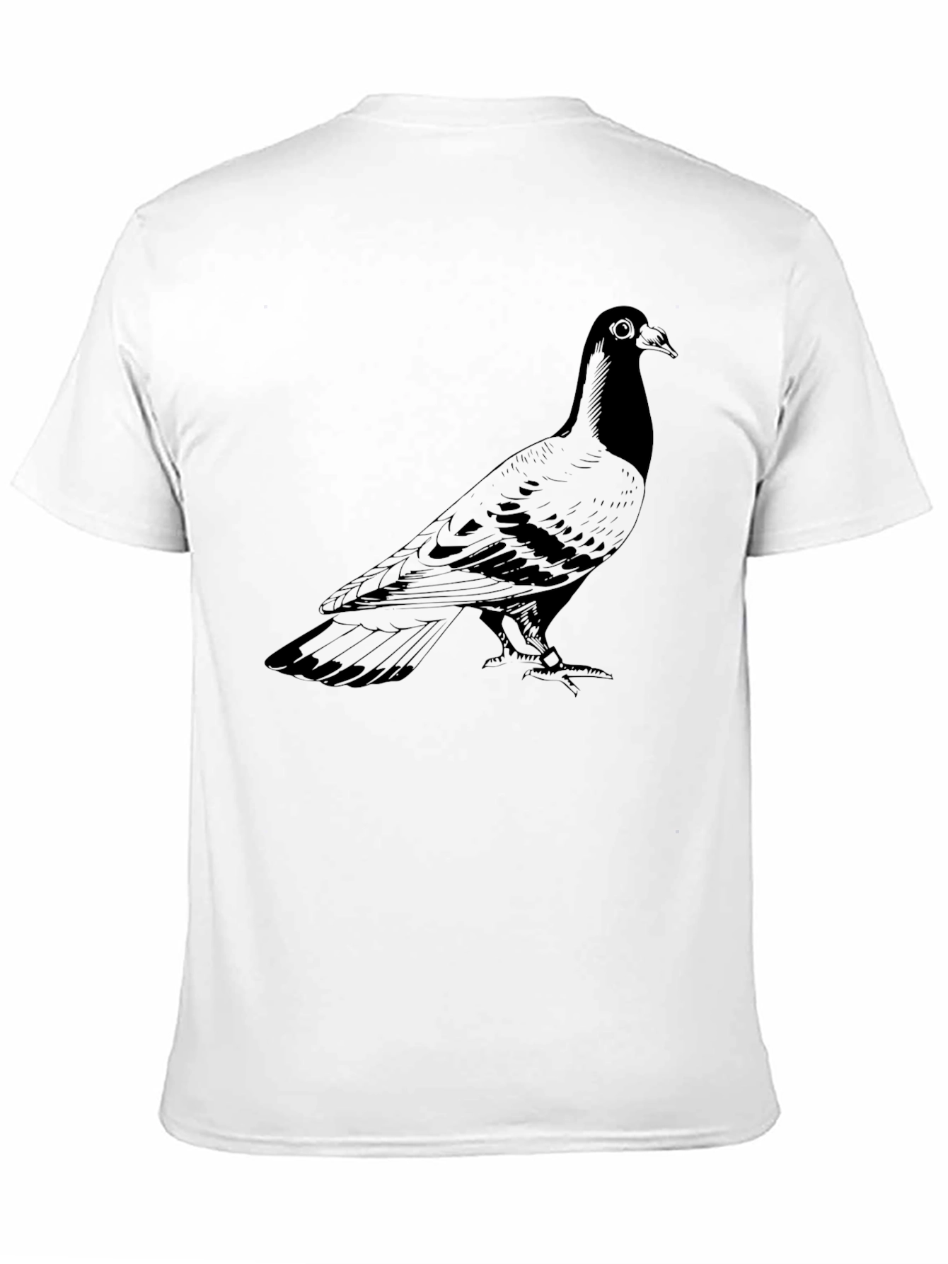 Pigeon Graphic Print T-Shirt - Mens Black Tee