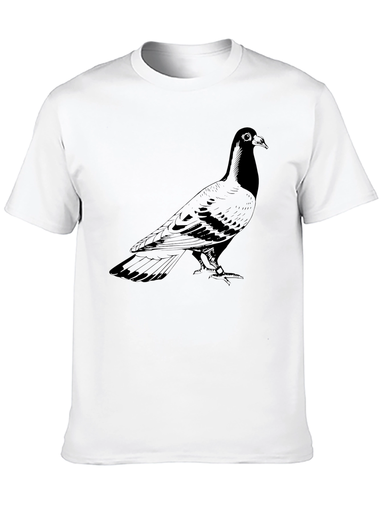 Pigeon Graphic Print T-Shirt - Mens Black Tee