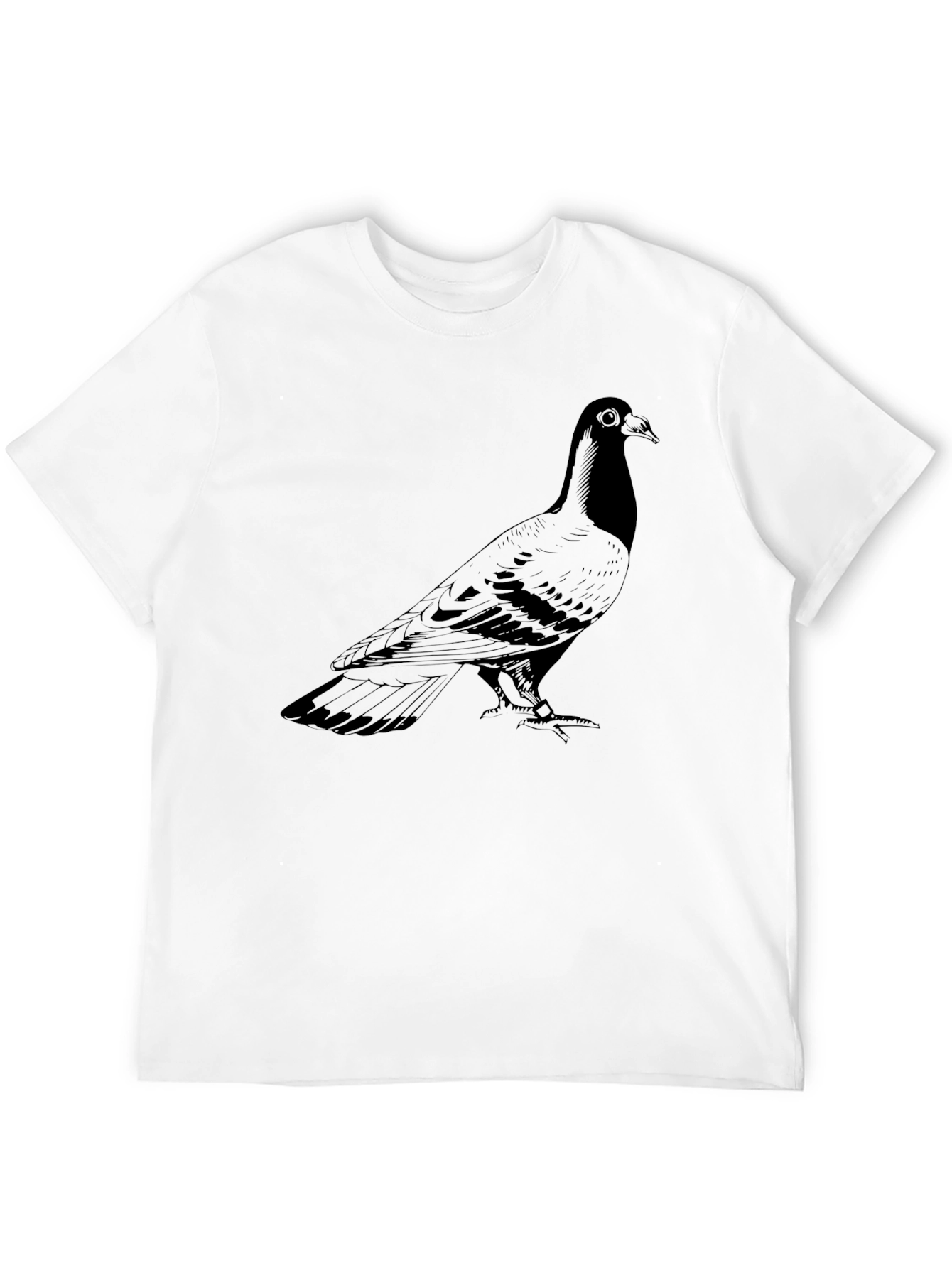 Pigeon Graphic Print T-Shirt - Mens Black Tee