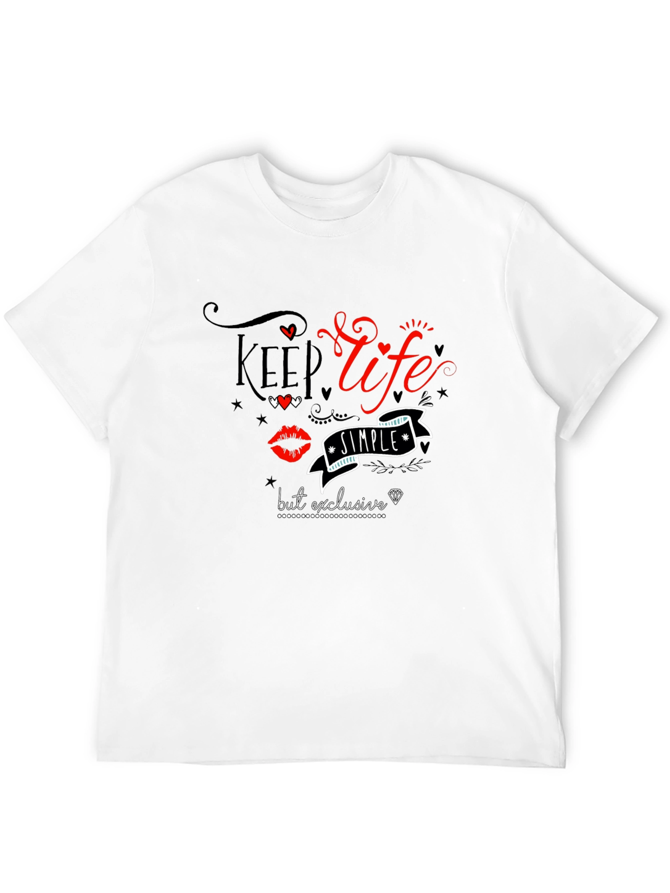 Keep Life Simple Graphic Tee - Black