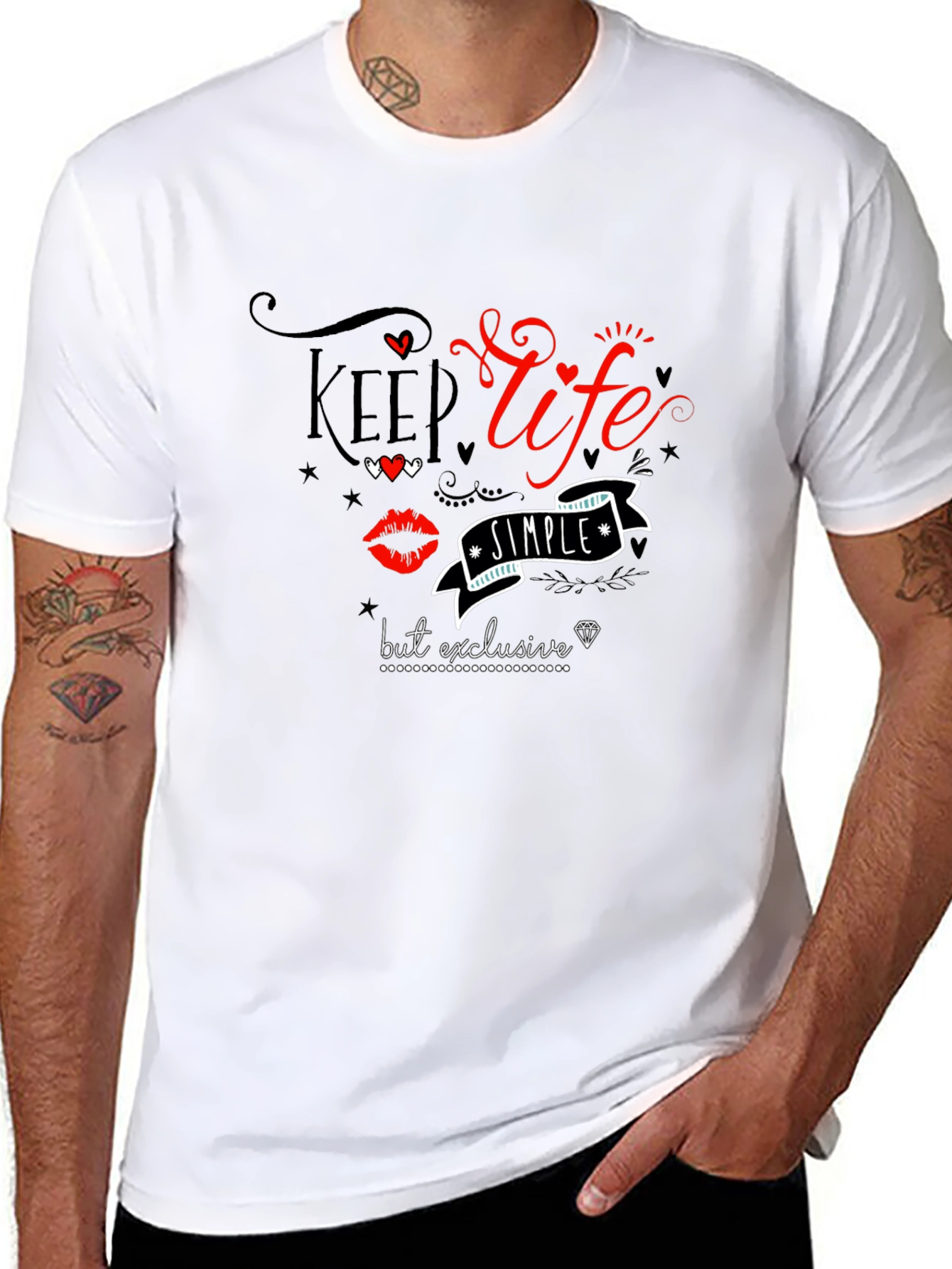 Keep Life Simple Graphic Tee - Black