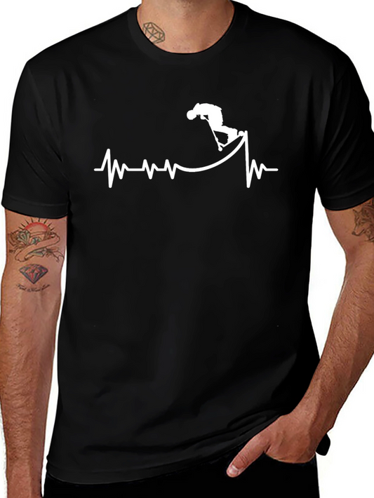 Scooter Heartbeat Graphic Tee - Black