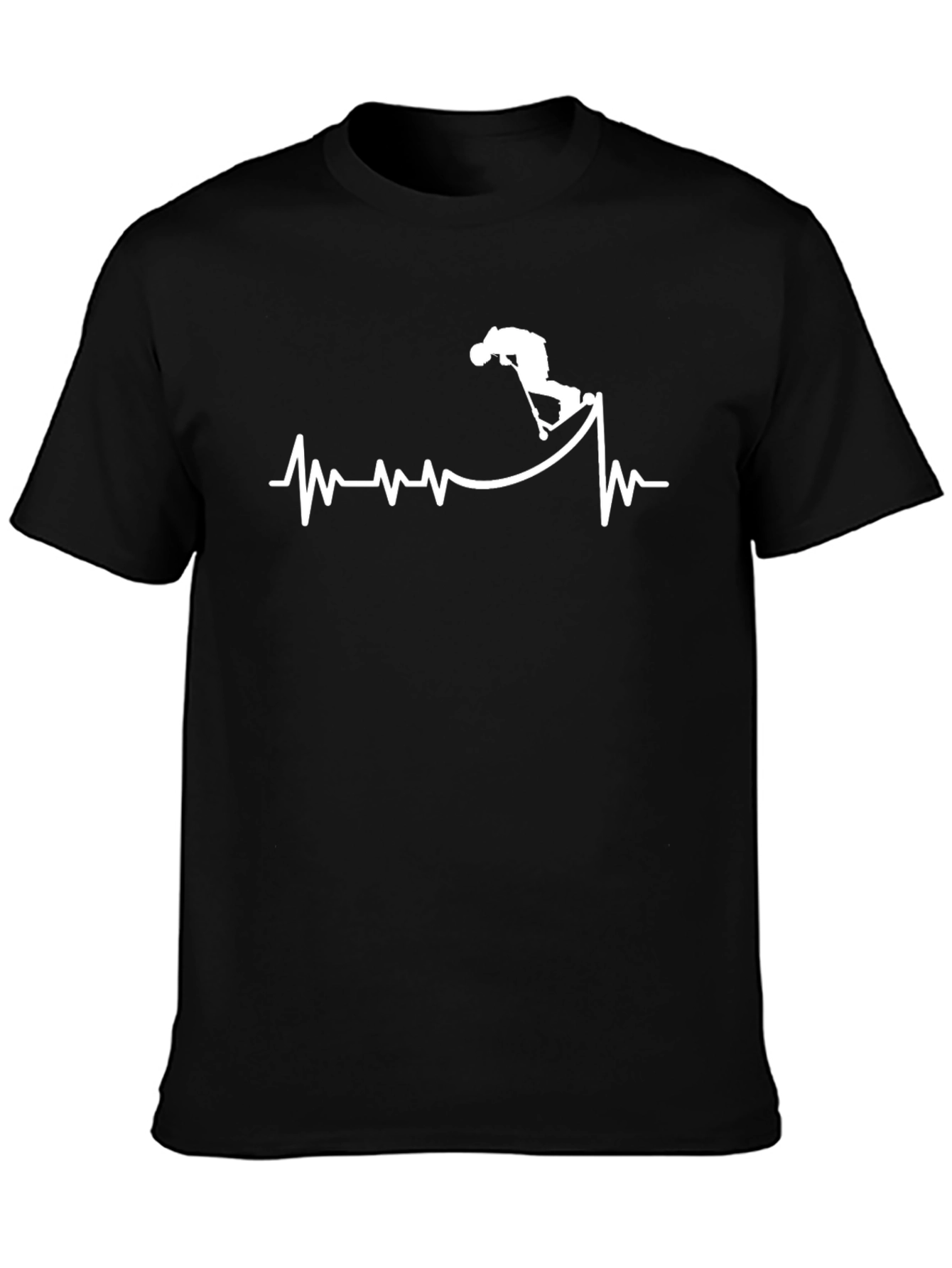Scooter Heartbeat Graphic Tee - Black