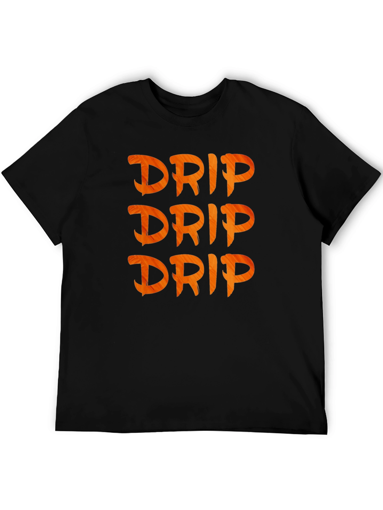 Mens Black Drip Graphic Tee - Modern Style