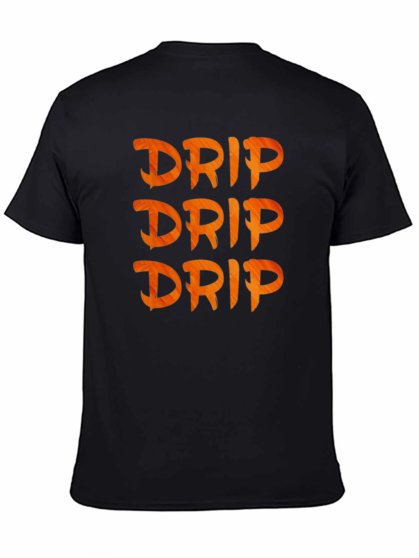 Mens Black Drip Graphic Tee - Modern Style