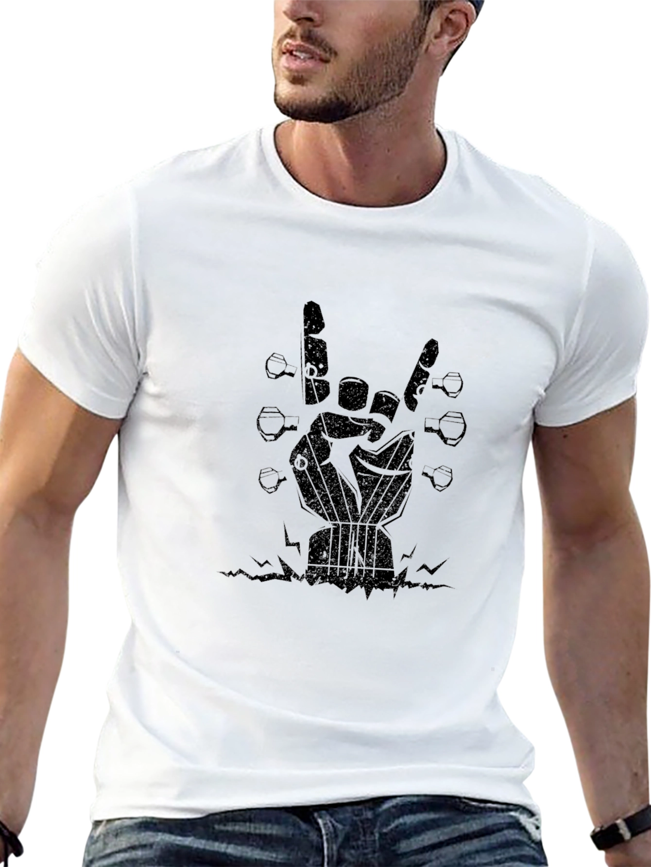 Rock On Guitar Hand T-Shirt