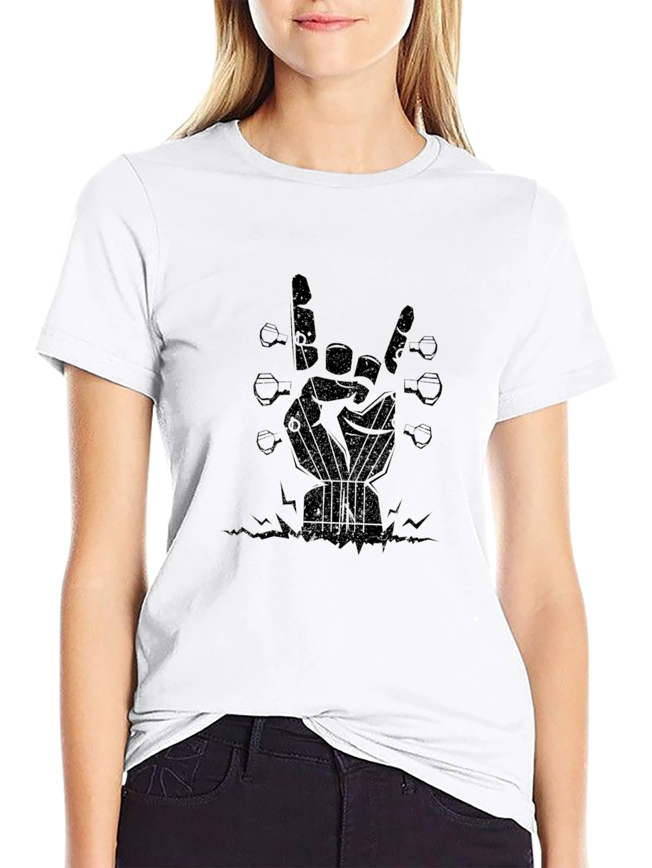 Rock On Guitar Hand T-Shirt