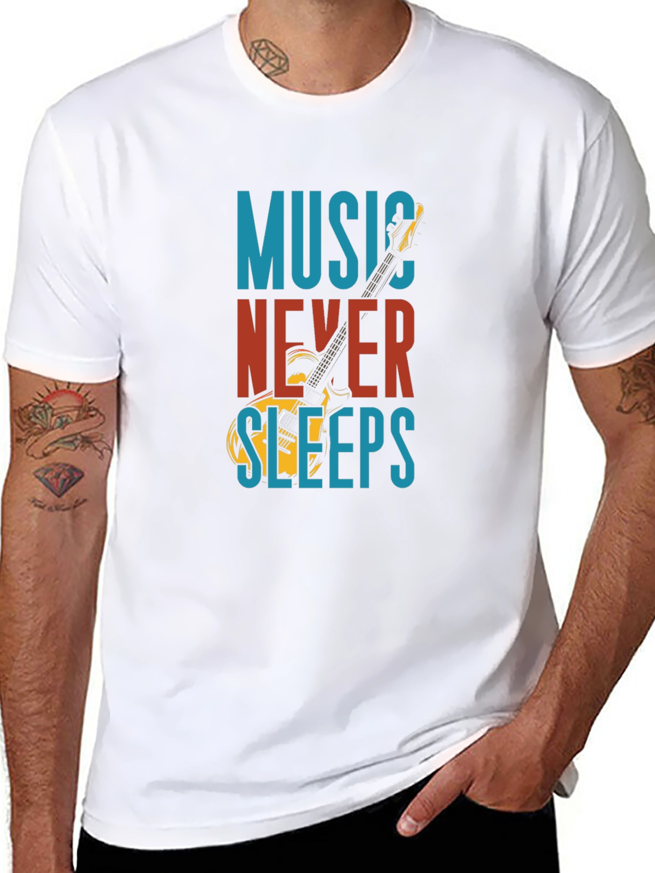 Music Never Sleeps Graphic T-Shirt