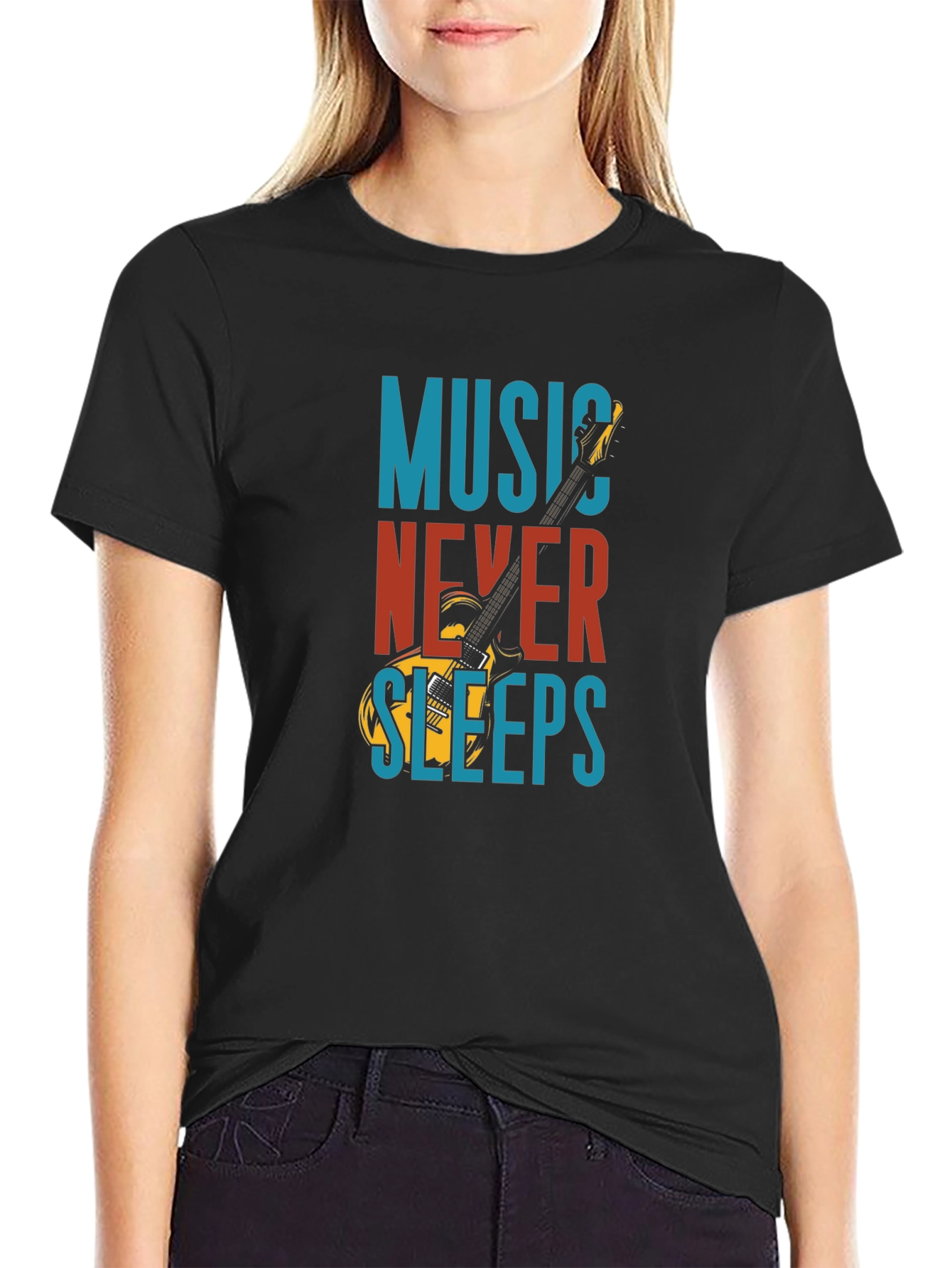 Music Never Sleeps Graphic T-Shirt