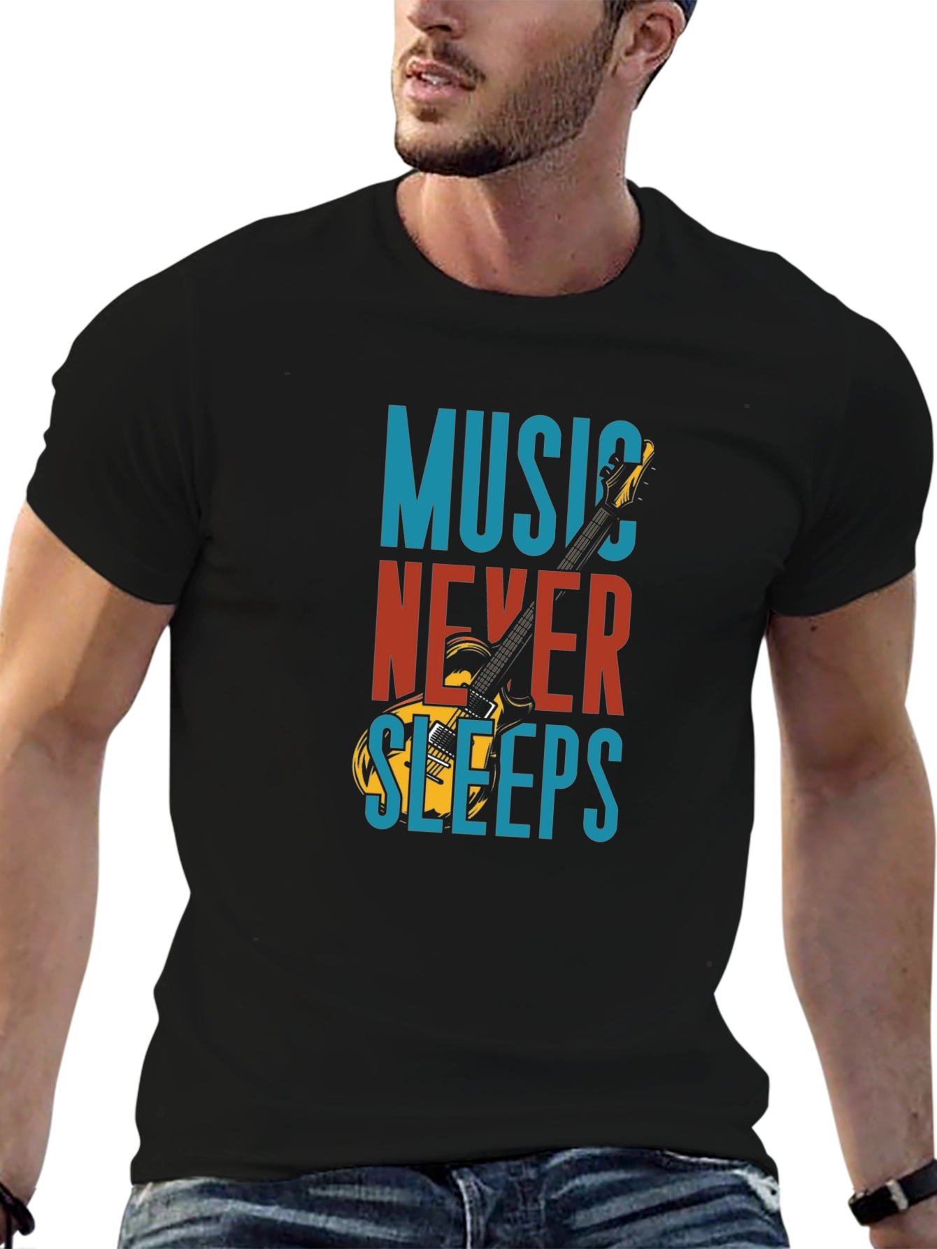 Music Never Sleeps Graphic T-Shirt