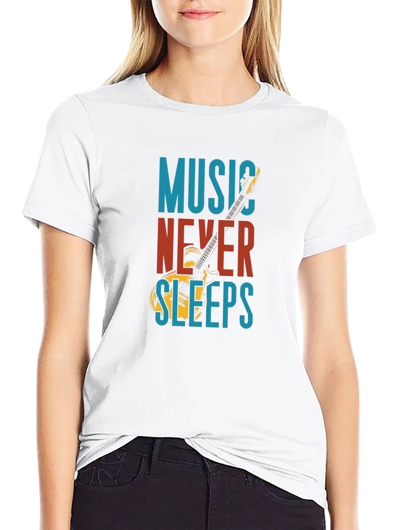 Music Never Sleeps Graphic T-Shirt