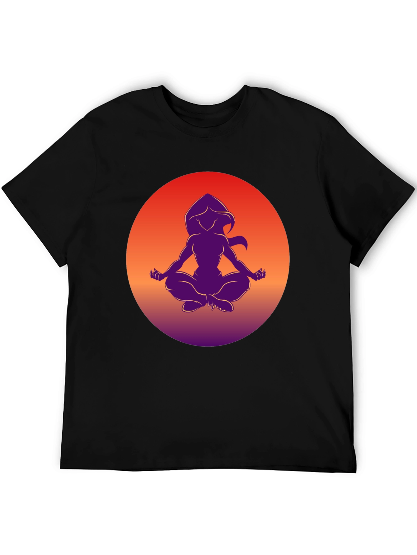 Zen Silhouette T-Shirt - Meditating Design