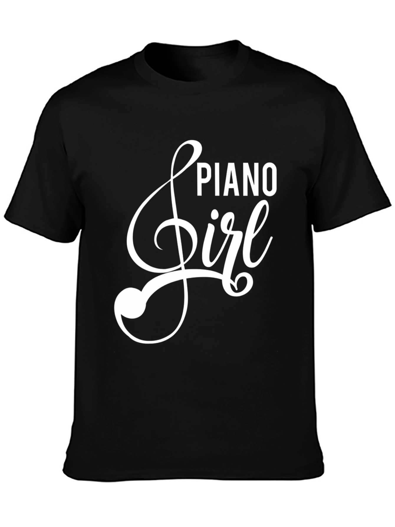 Piano Girl Black Graphic Tee