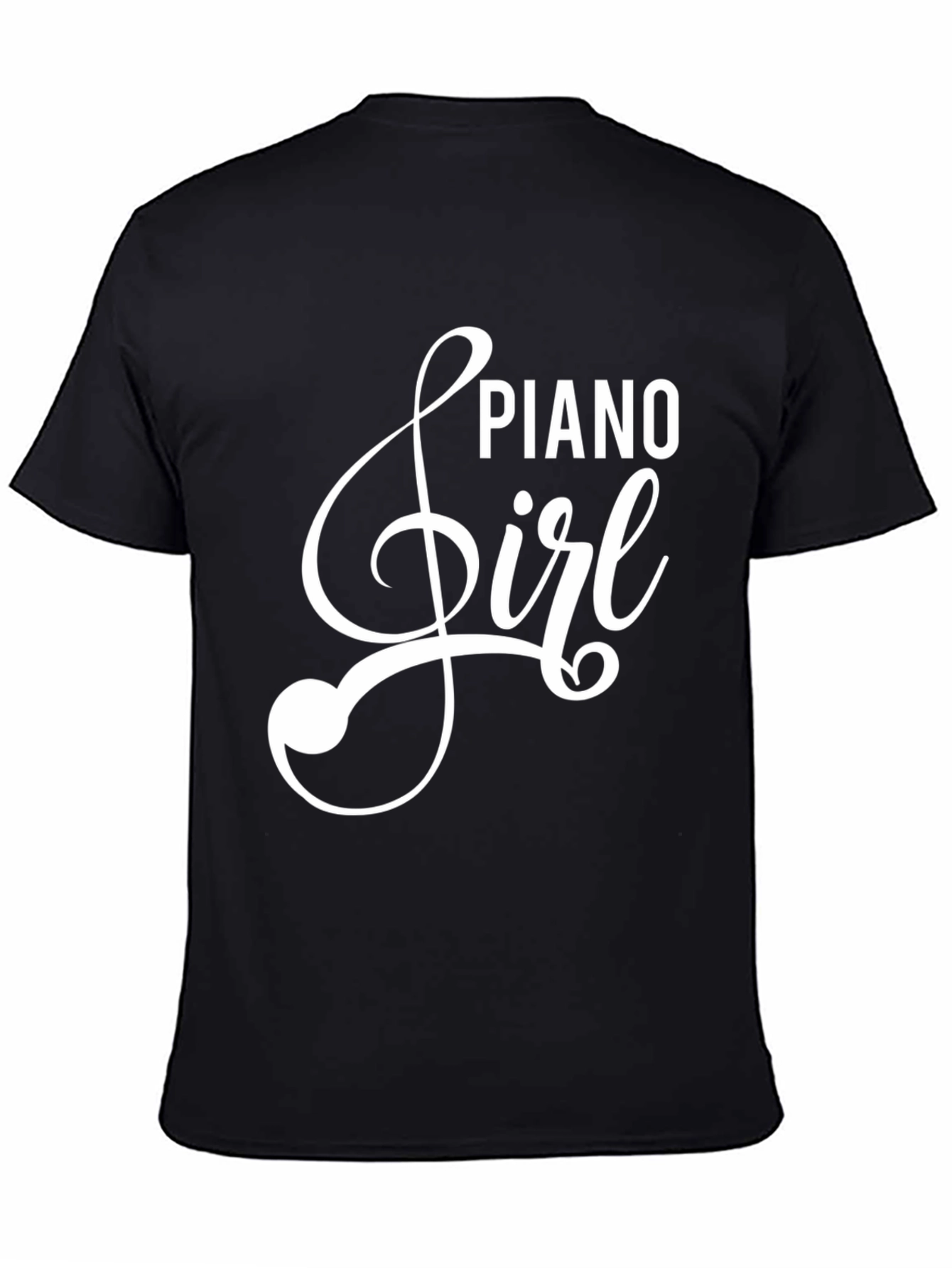 Piano Girl Black Graphic Tee