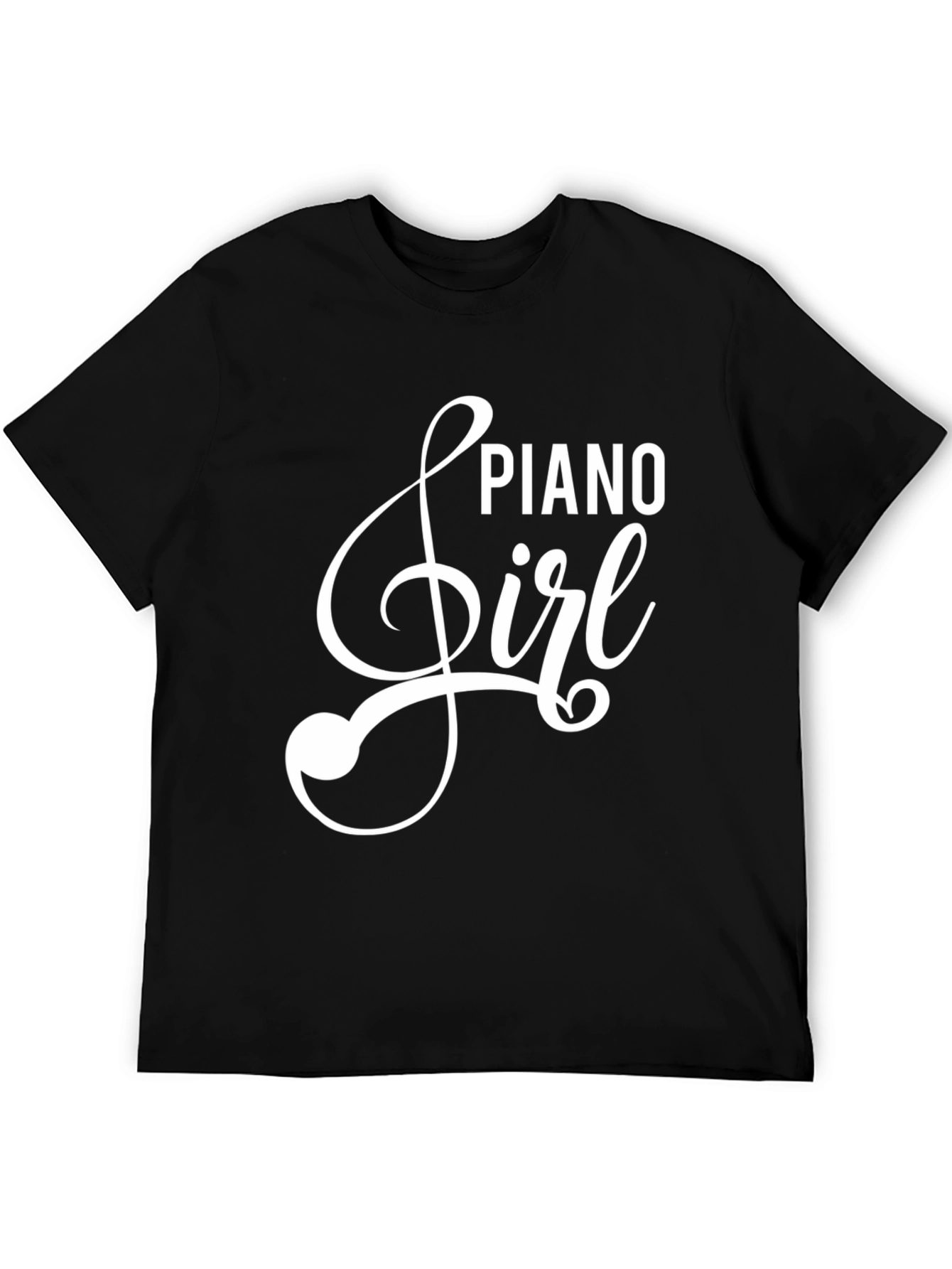 Piano Girl Black Graphic Tee