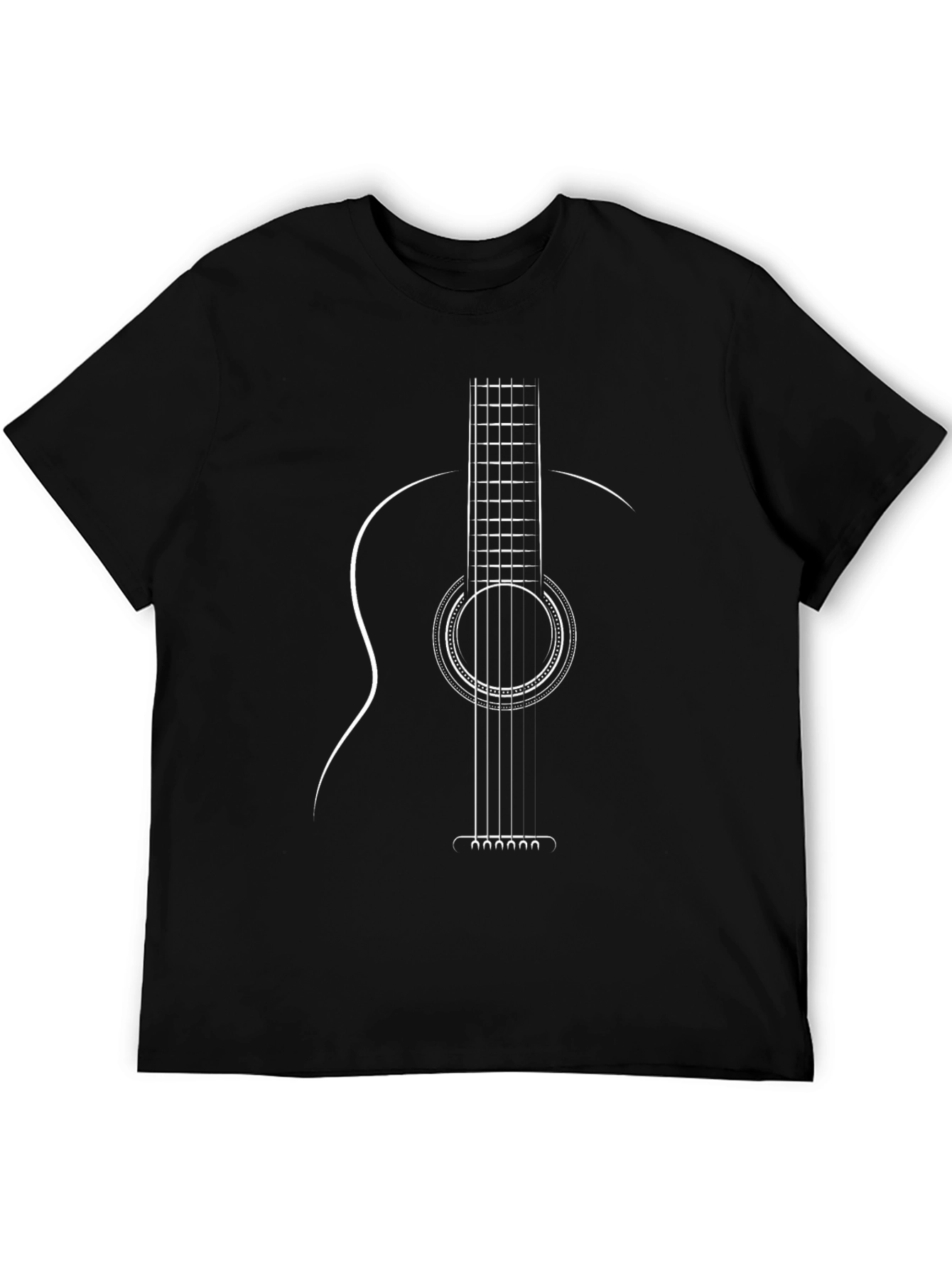 Guitar Graphic Black T-Shirt - Musician Style