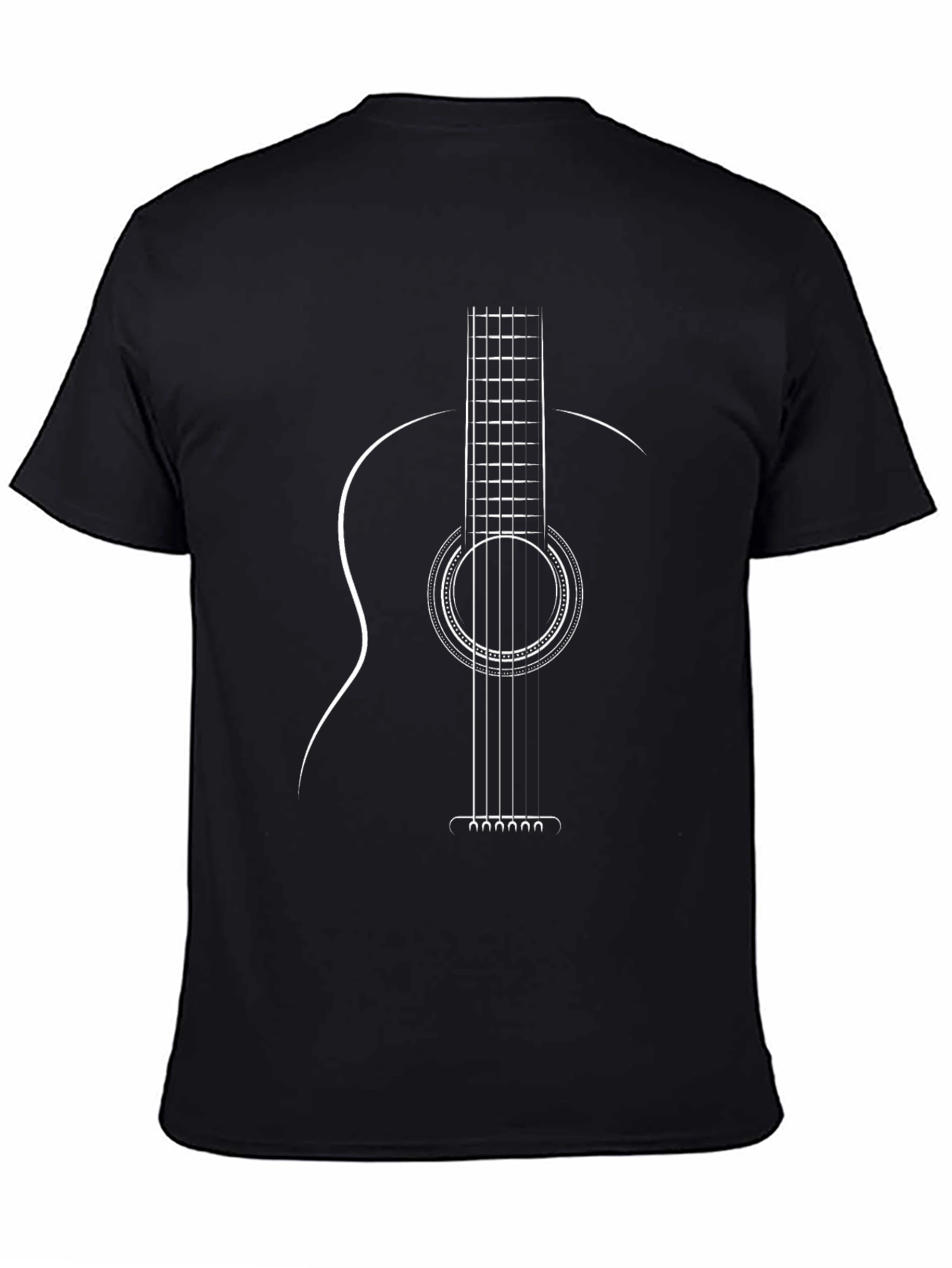 Guitar Graphic Black T-Shirt - Musician Style