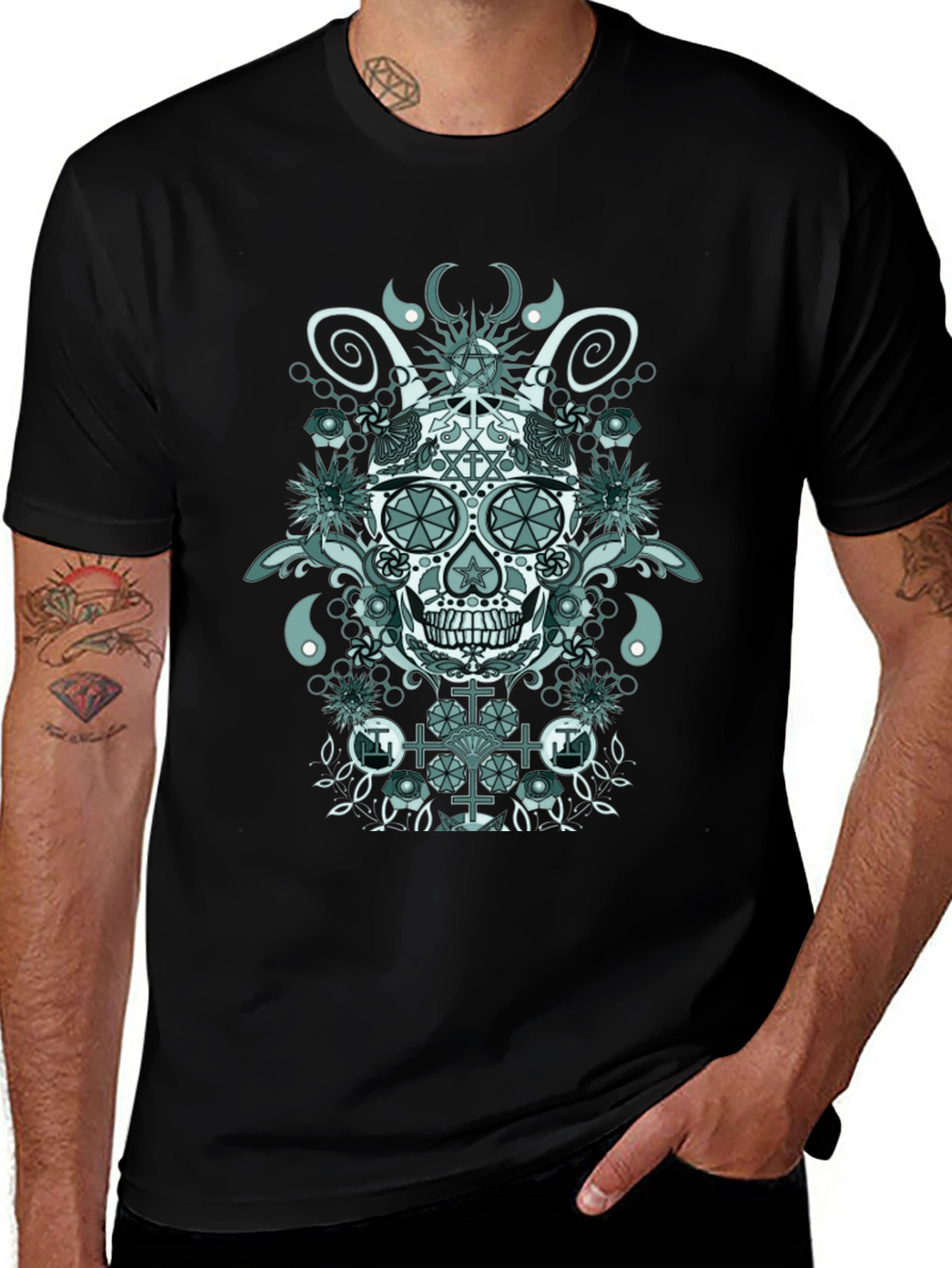 Skull Art Tee - Unique Gothic Design