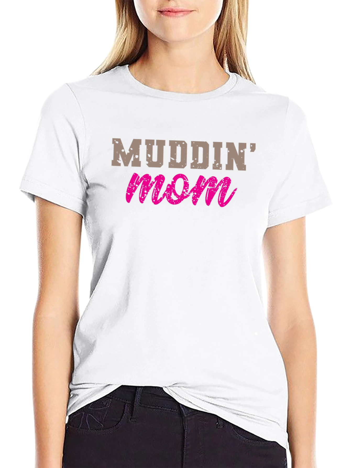 Mudding Mom Graphic T-Shirt - Black
