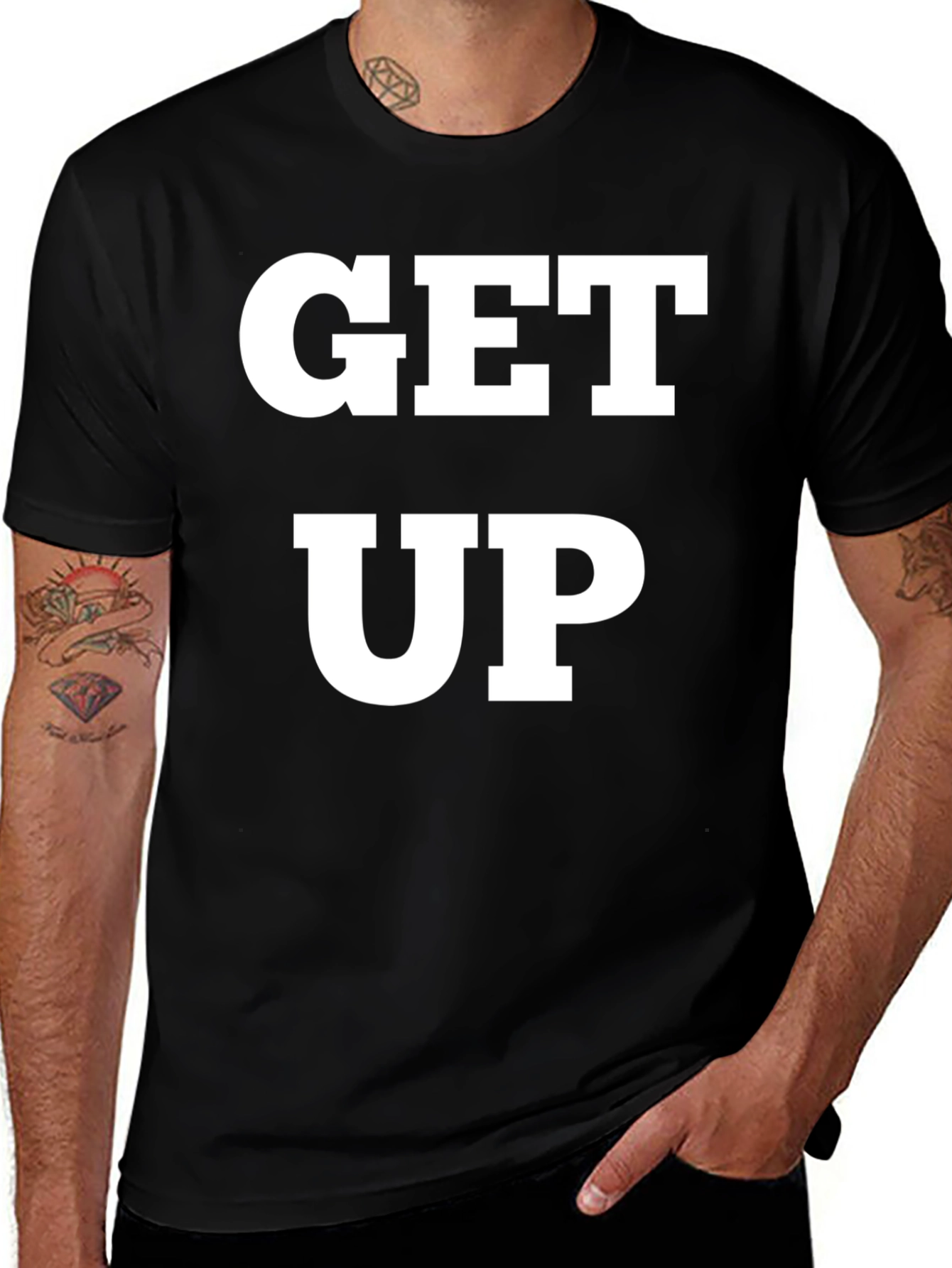 Get Up Graphic Tee - Black T-Shirt