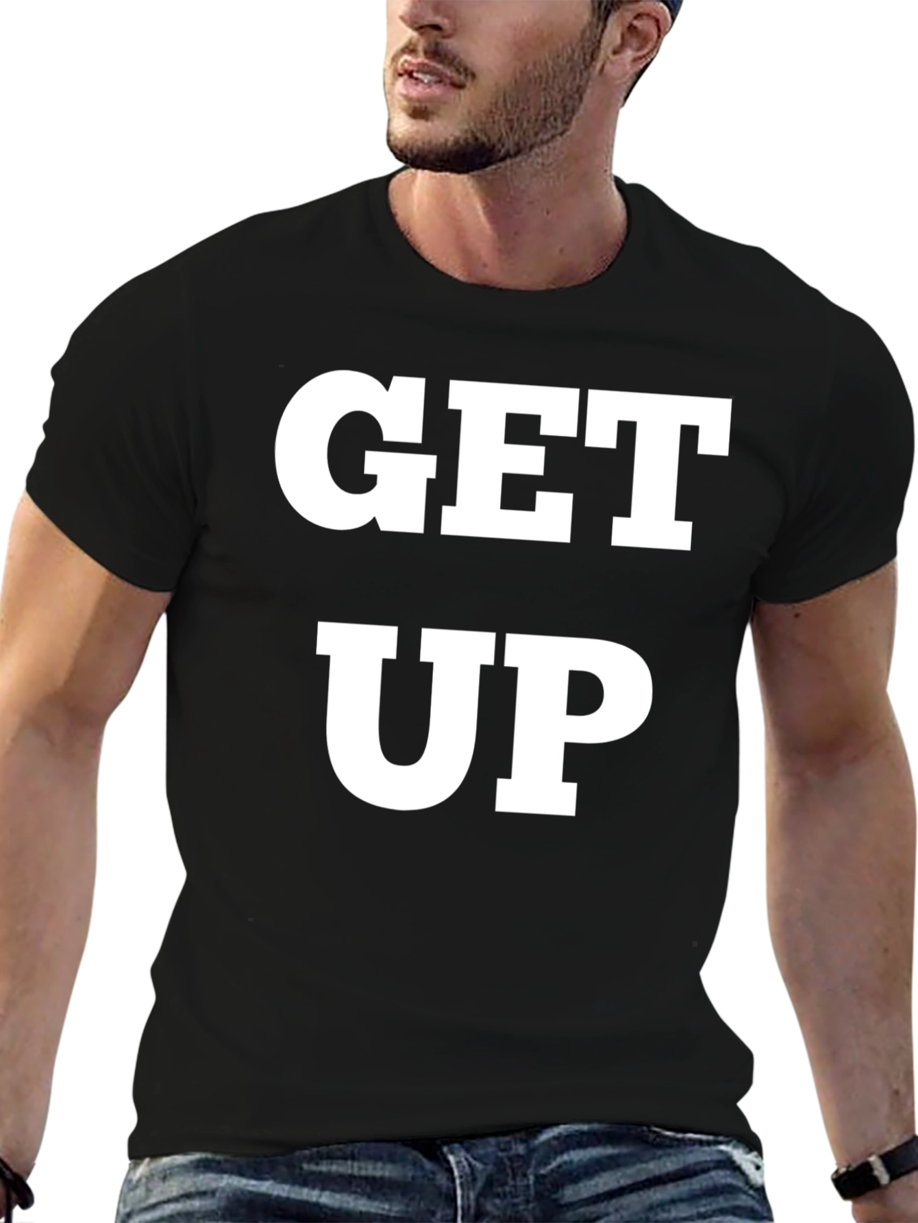 Get Up Graphic Tee - Black T-Shirt