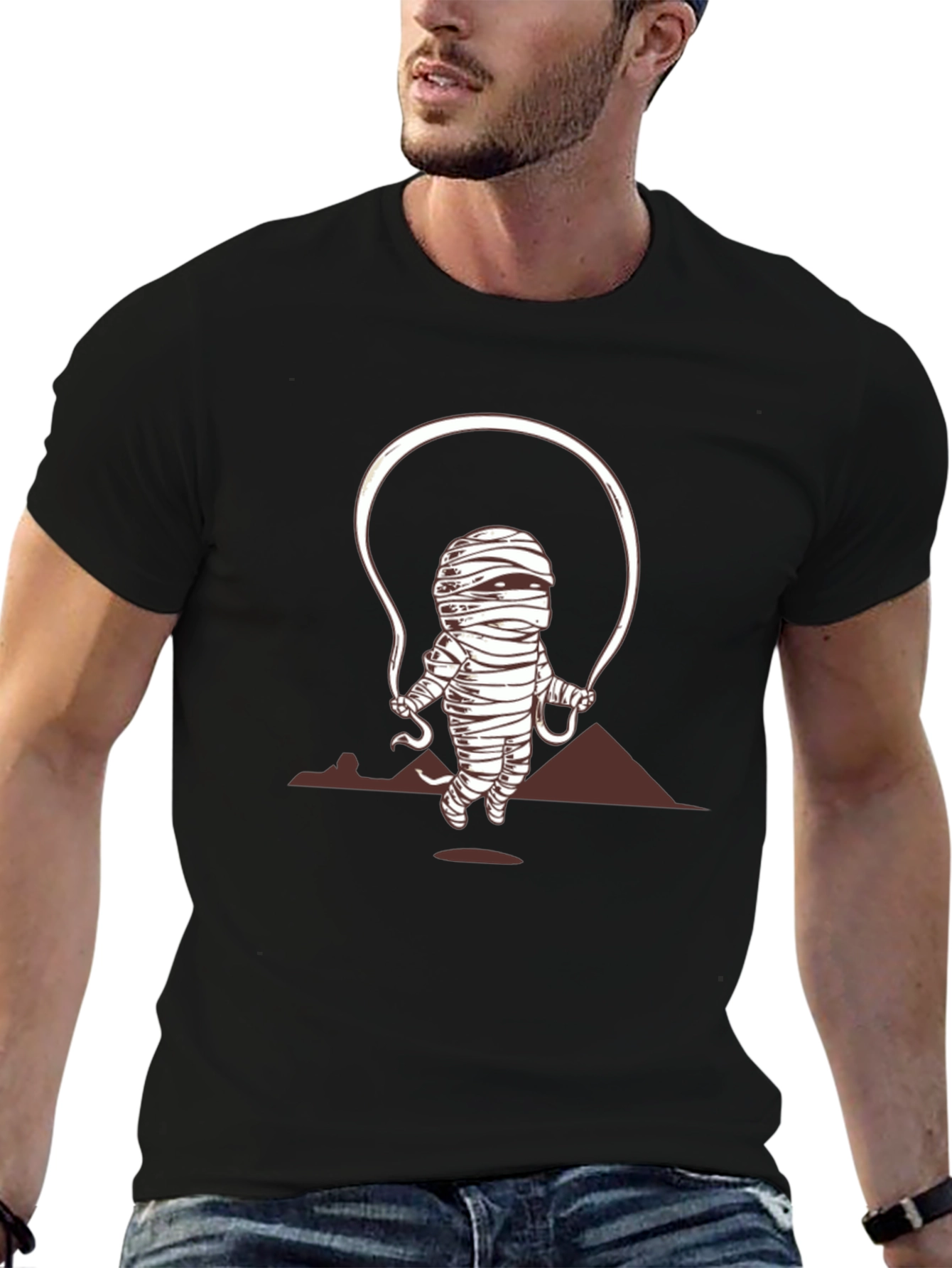 Mummy Jumper Mens Black Graphic T-Shirt