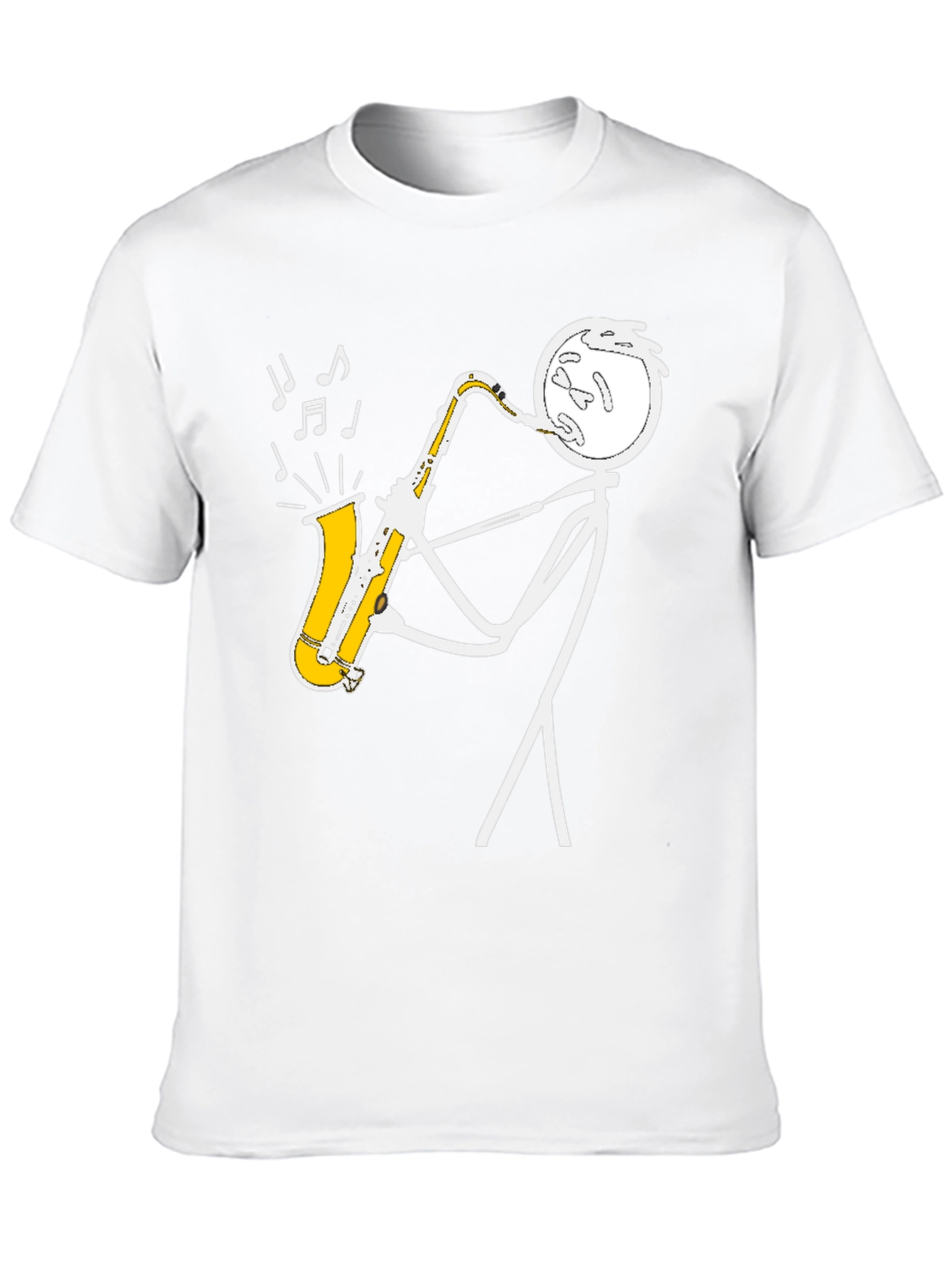 Saxophone Stick Figure Musician T-Shirt