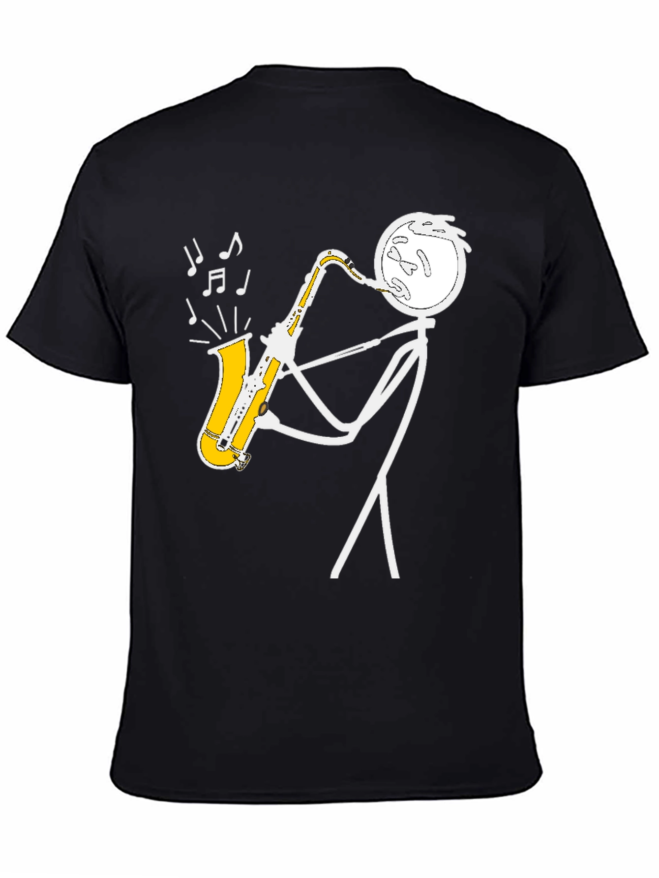 Saxophone Stick Figure Musician T-Shirt