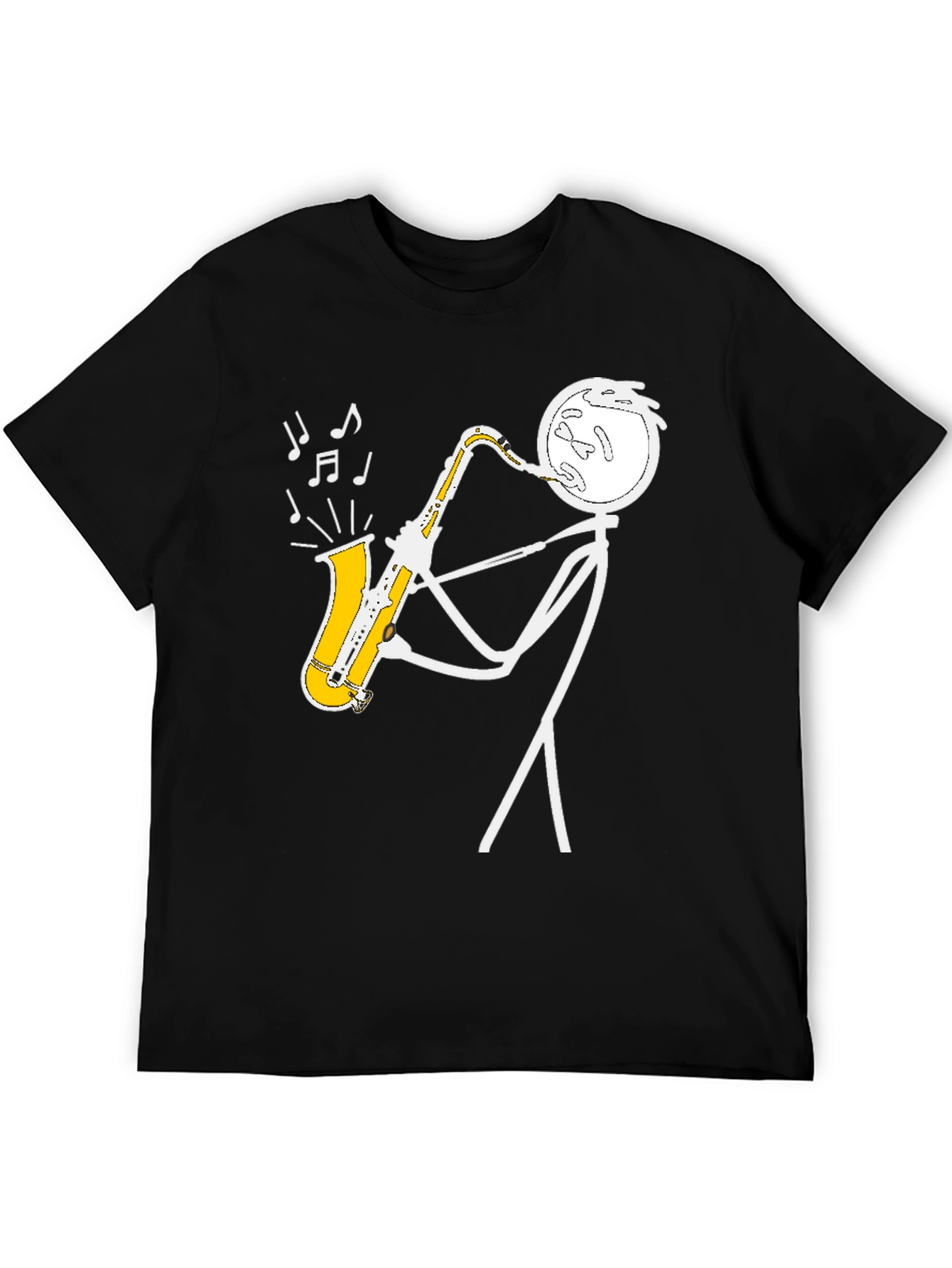 Saxophone Stick Figure Musician T-Shirt