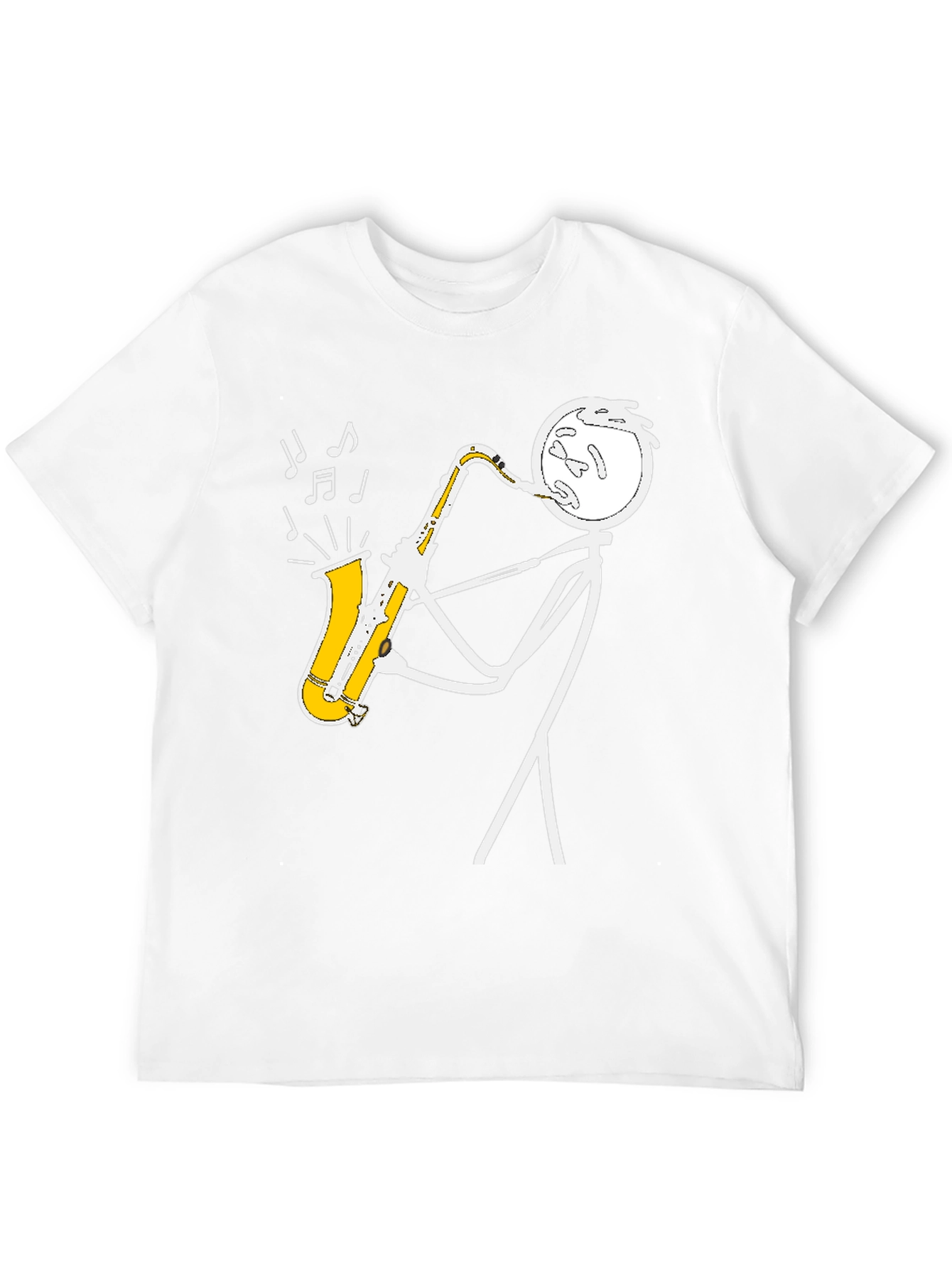 Saxophone Stick Figure Musician T-Shirt