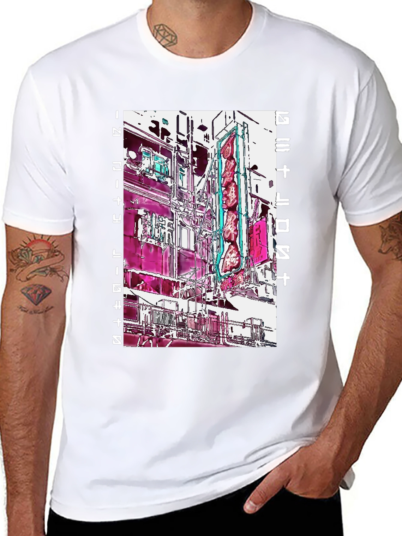 Abstract Cityscape Graphic Tee - Modern Streetwear