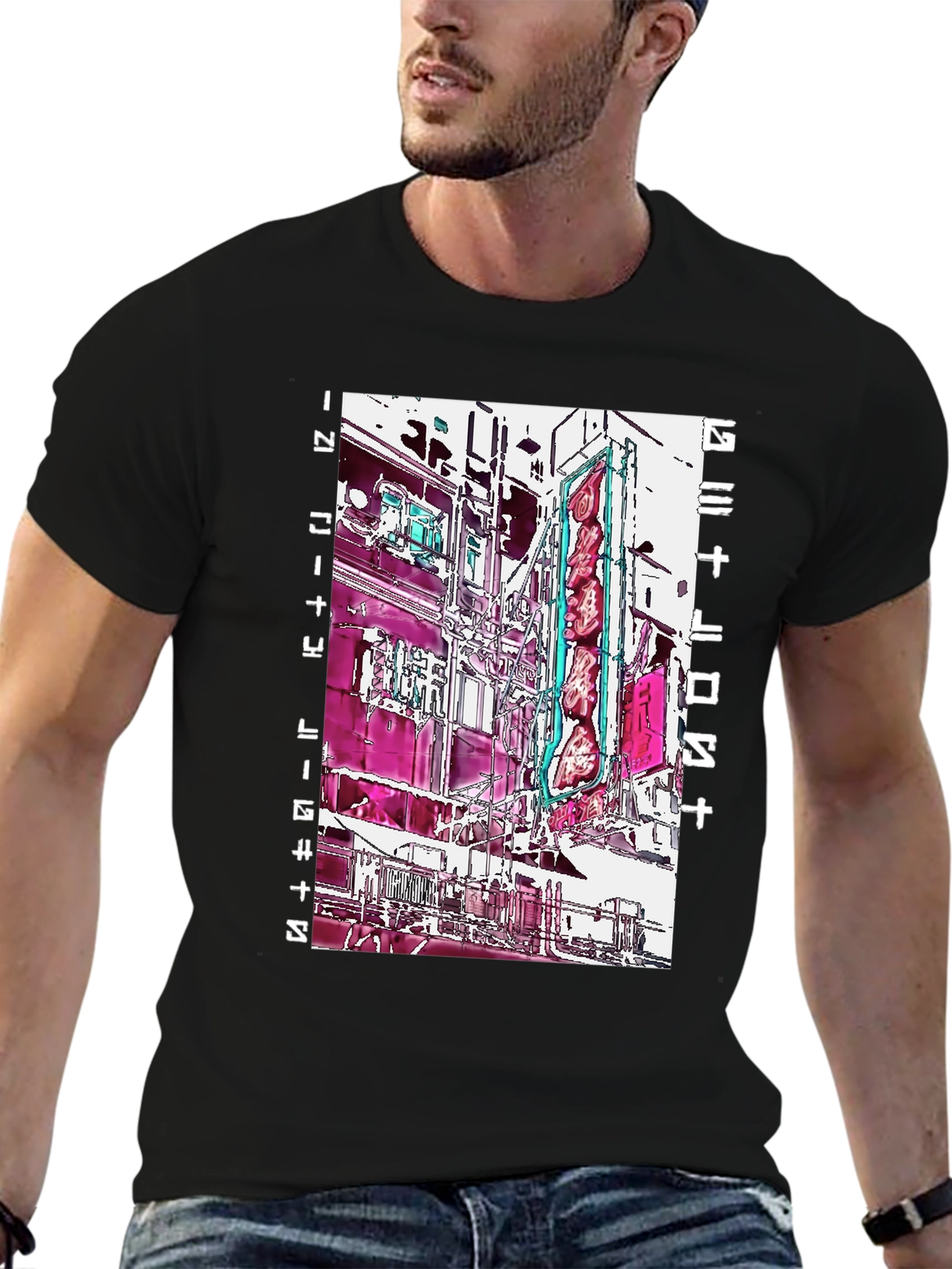 Abstract Cityscape Graphic Tee - Modern Streetwear
