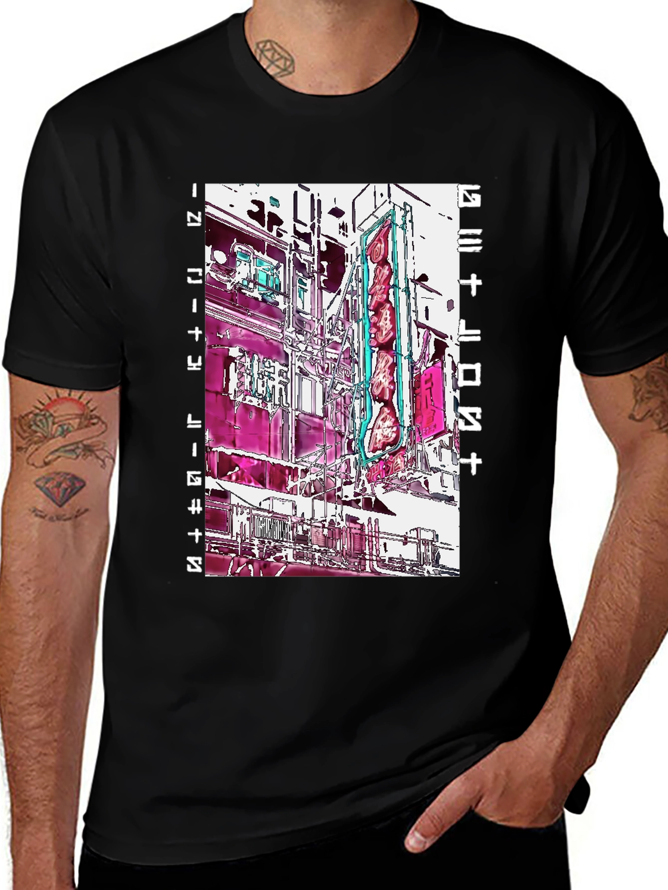 Abstract Cityscape Graphic Tee - Modern Streetwear