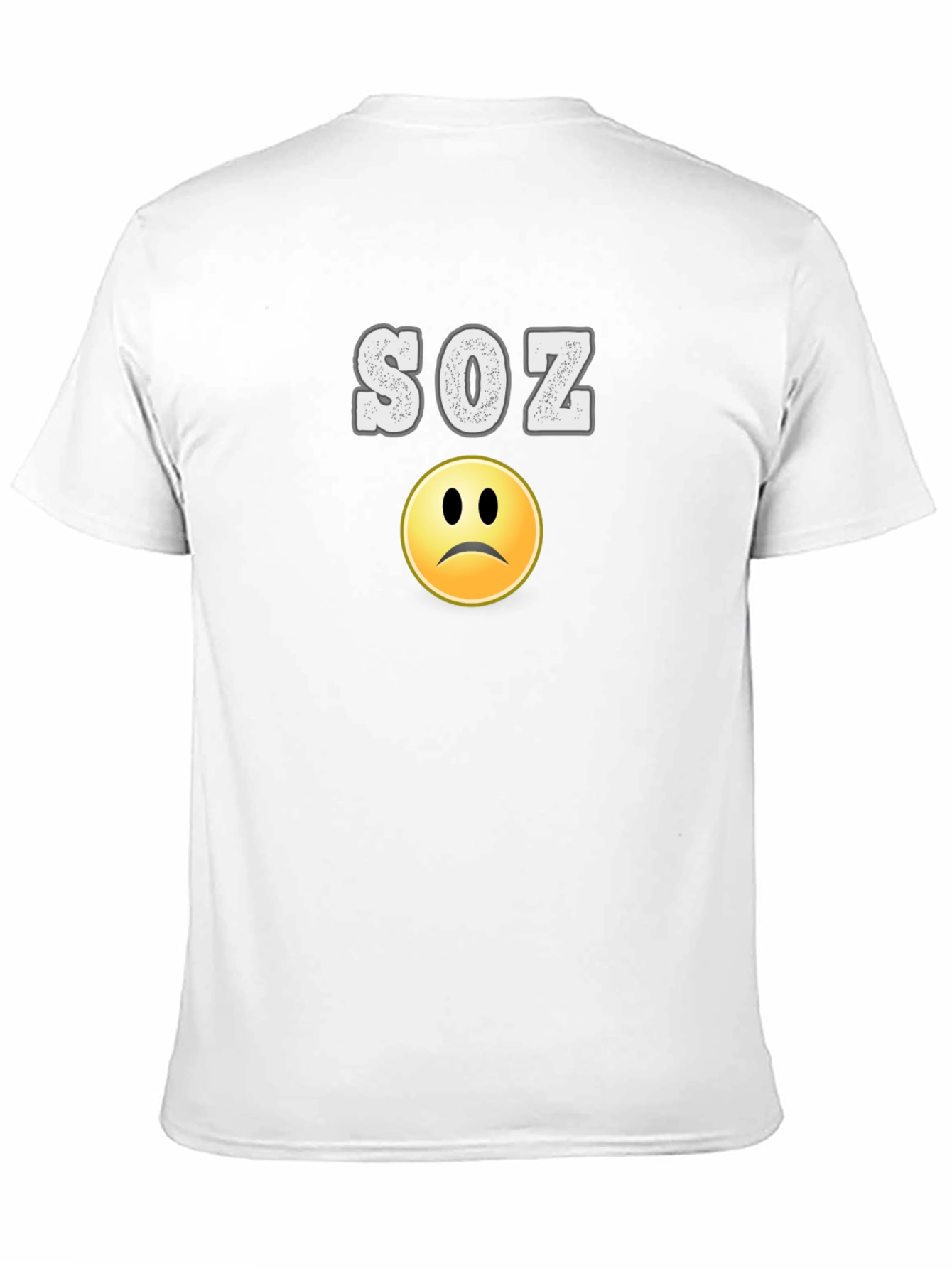SOZ Sad Face Emoji Graphic Black T-Shirt