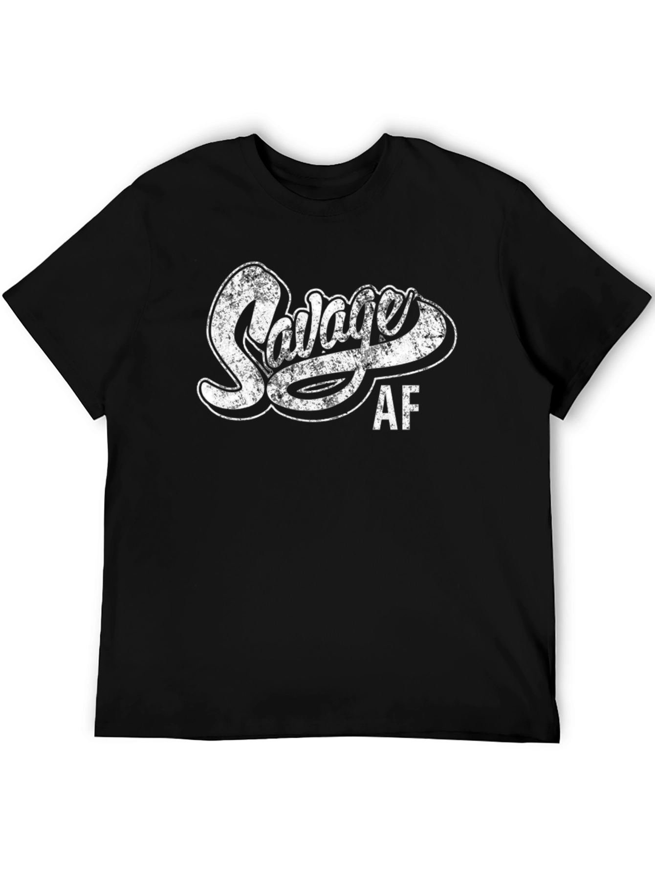 Savage AF T-Shirt - Distressed Print Mens