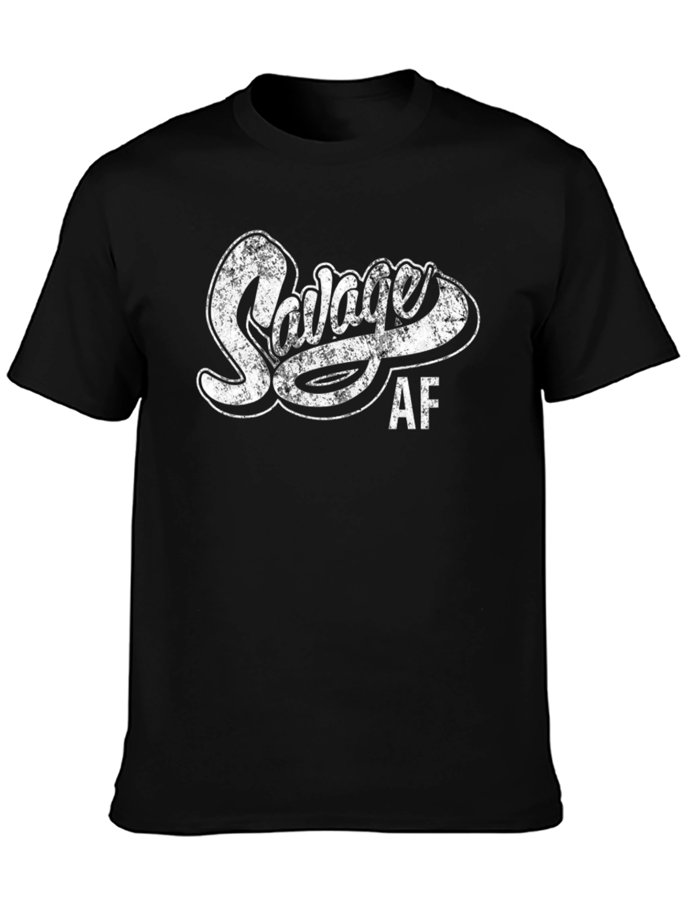 Savage AF T-Shirt - Distressed Print Mens