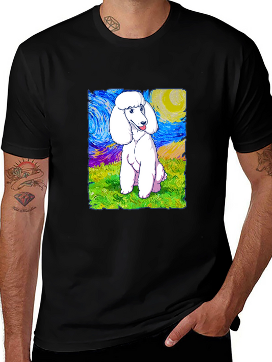 Poodle Starry Night Graphic Tee