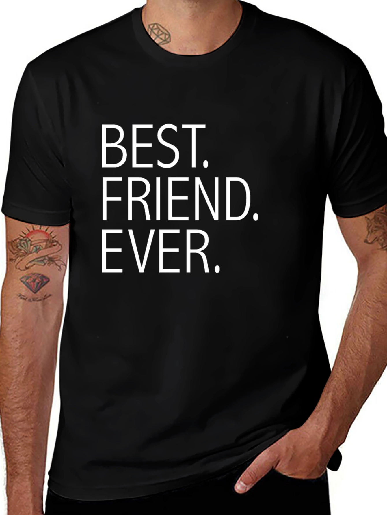 Best Friend Ever Graphic Tee - Black