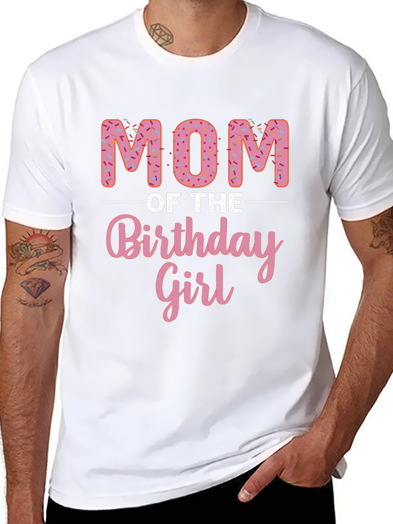 Mom of the Birthday Girl Donut T-Shirt