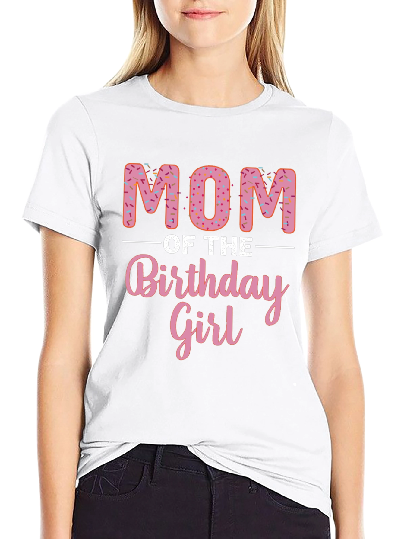 Mom of the Birthday Girl Donut T-Shirt