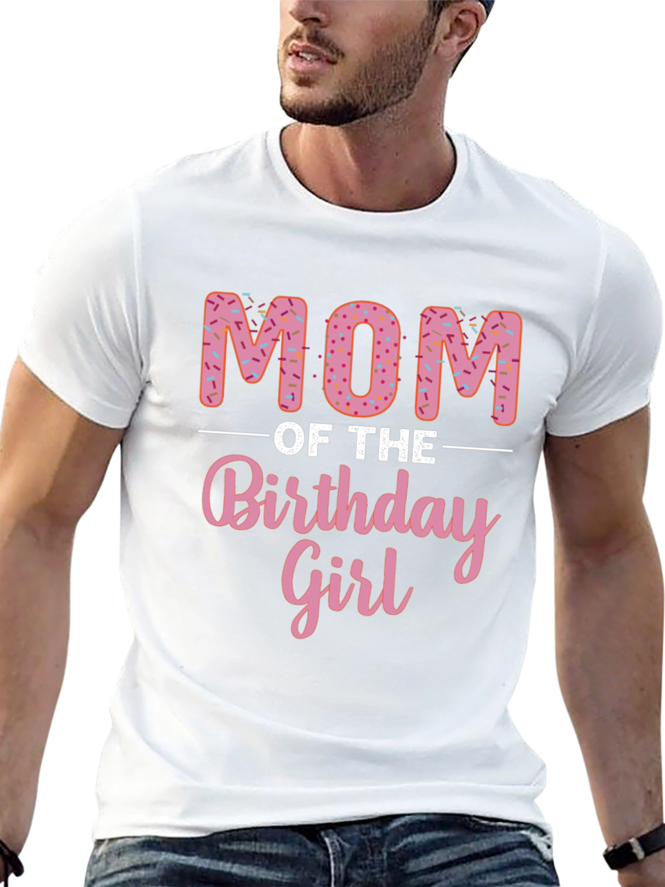 Mom of the Birthday Girl Donut T-Shirt