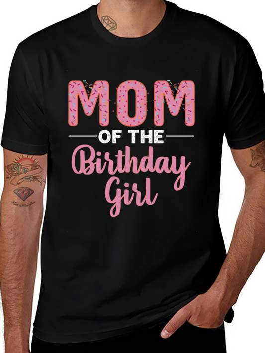 Mom of the Birthday Girl Donut T-Shirt