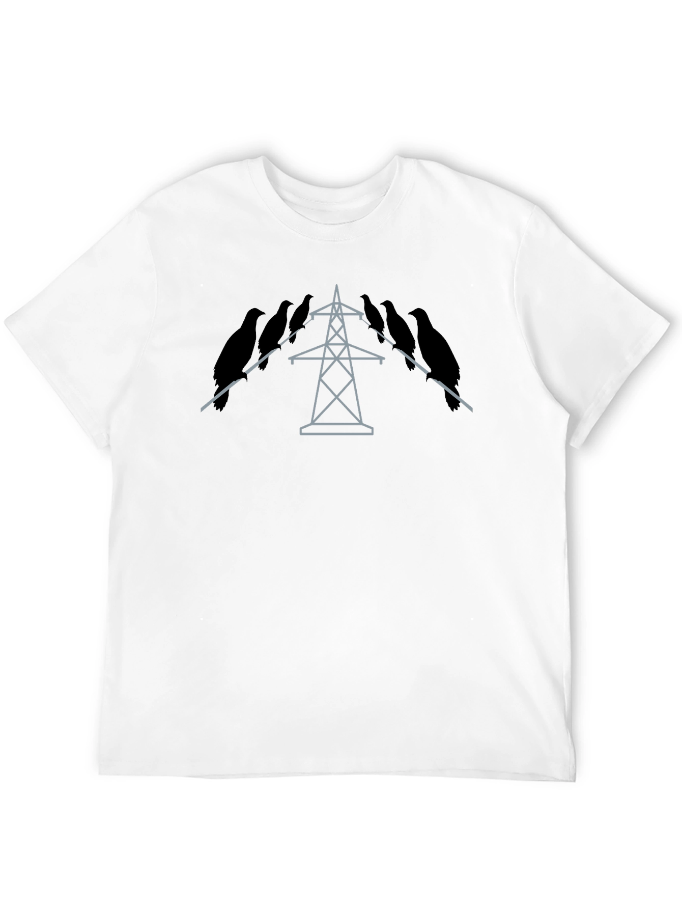 Birds on a Wire Tee - Unique Graphic T-Shirt