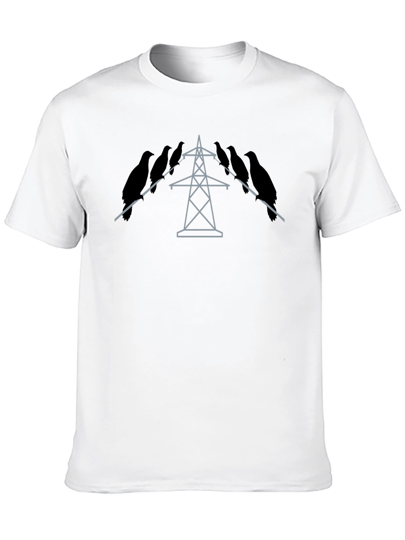 Birds on a Wire Tee - Unique Graphic T-Shirt