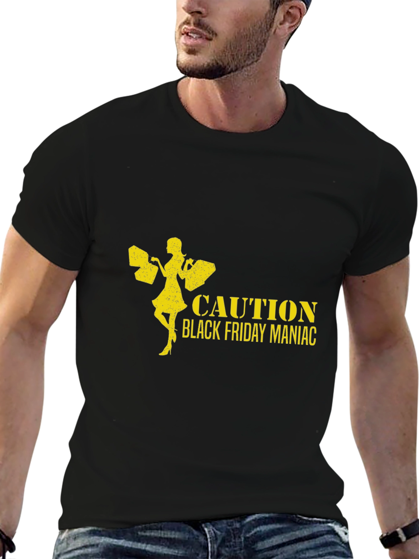 Caution Black Friday Maniac T-Shirt