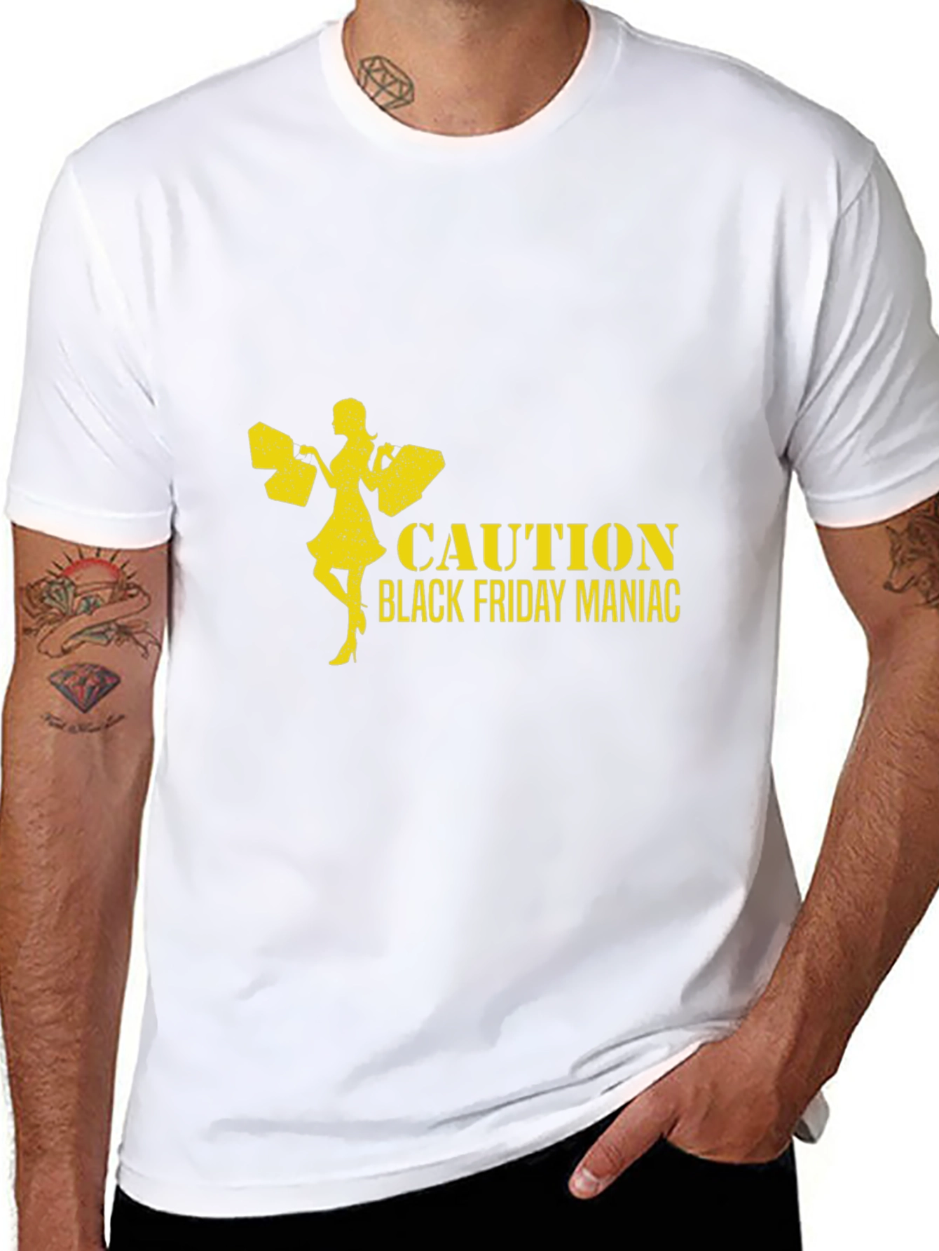 Caution Black Friday Maniac T-Shirt